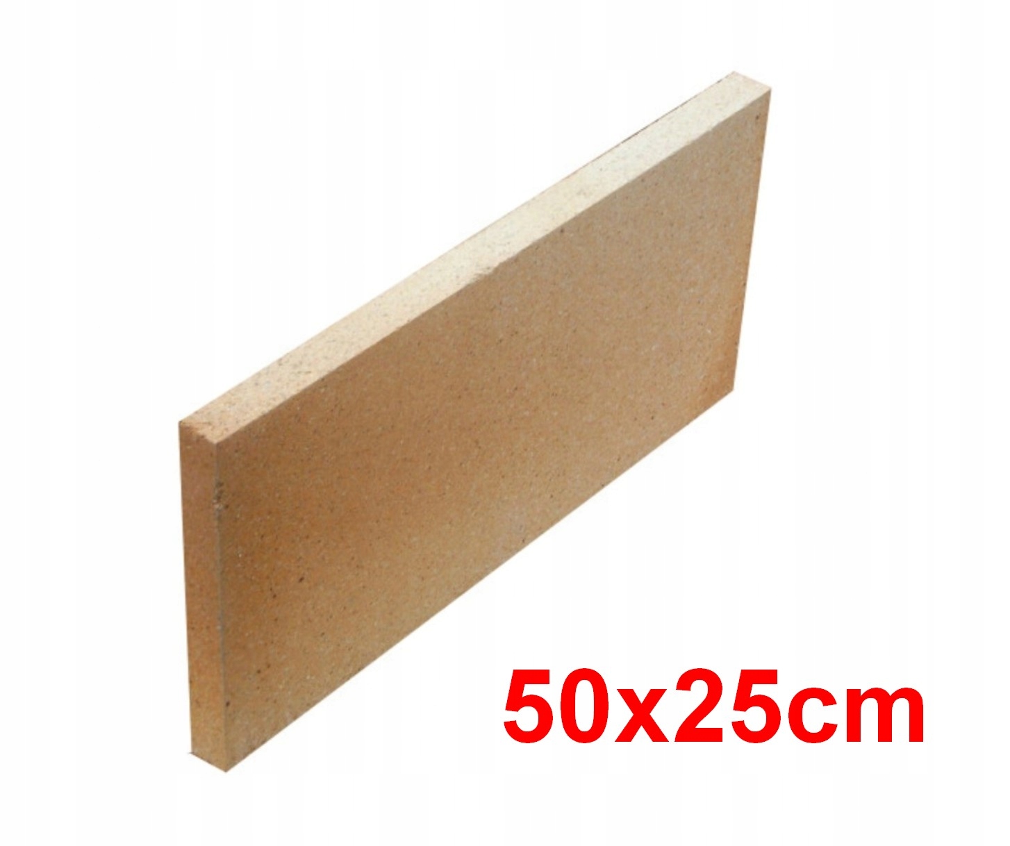 Šamotová deska Šamot 25x50 cm gr 30 mm Trvanlivá šamotová rovnátka