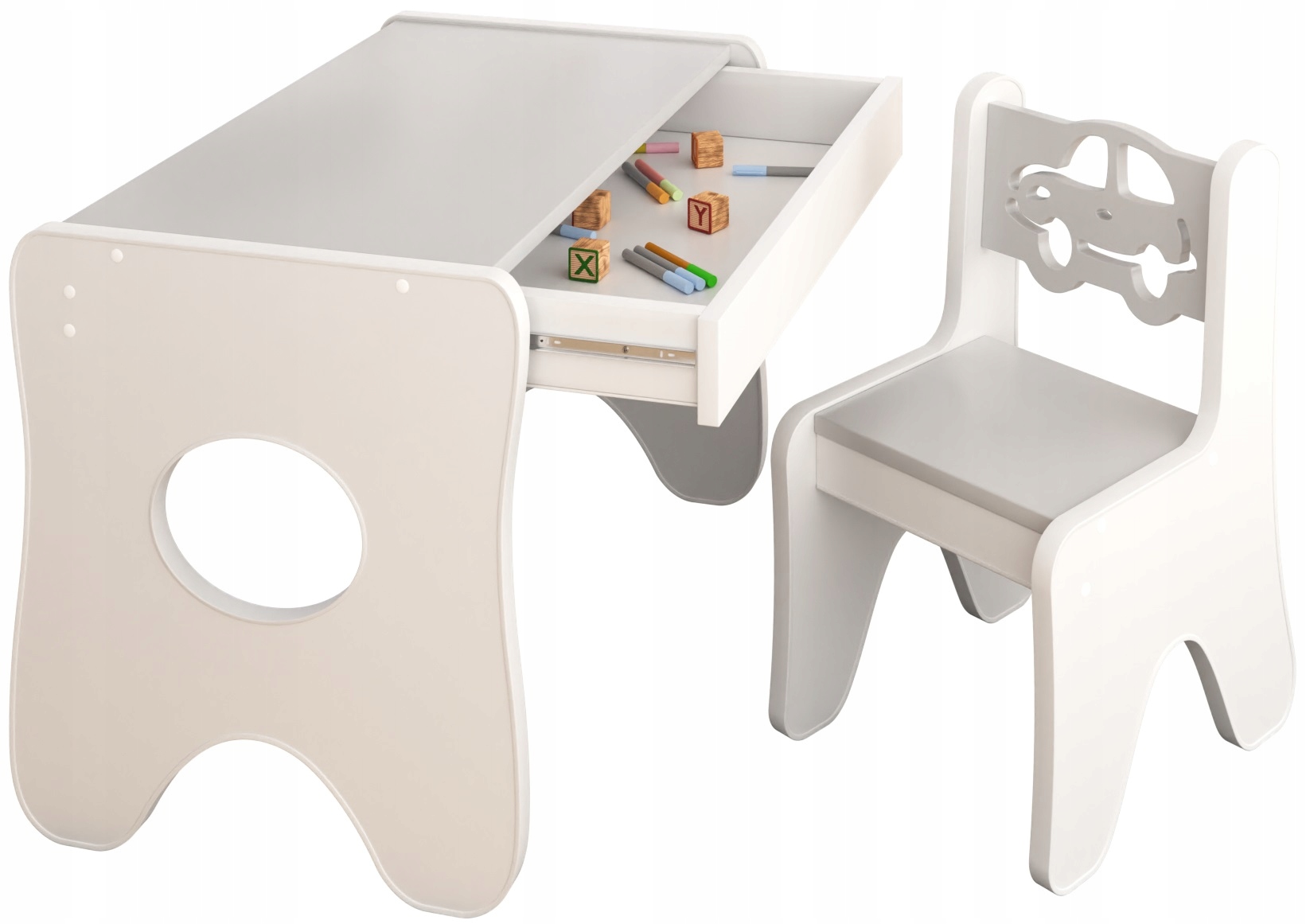 Stolik i krzesełko z szufladą Różne kolory