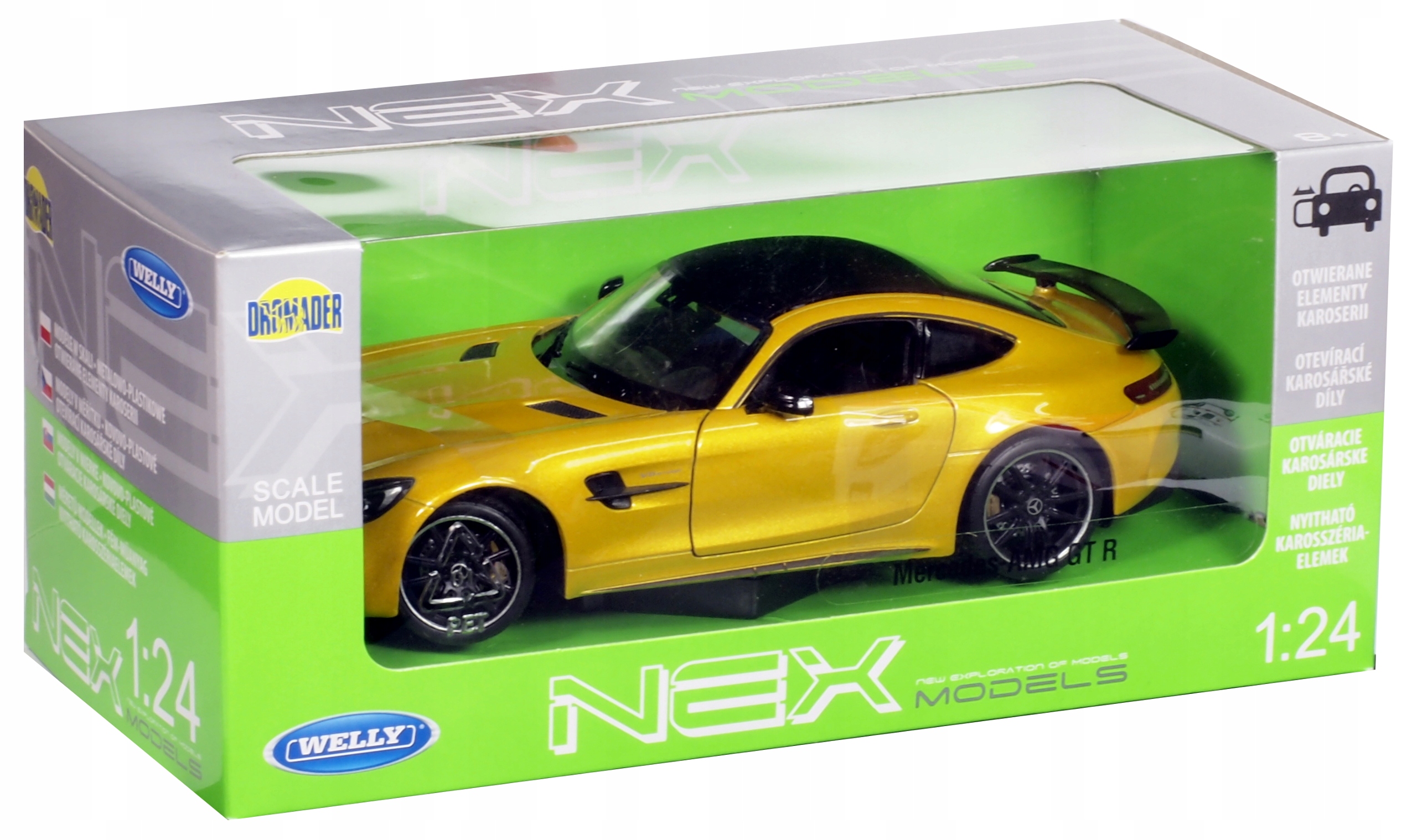 WELLY METALOWE AUTO SAMOCHÓD MERCEDES AMG GT R Bohater brak