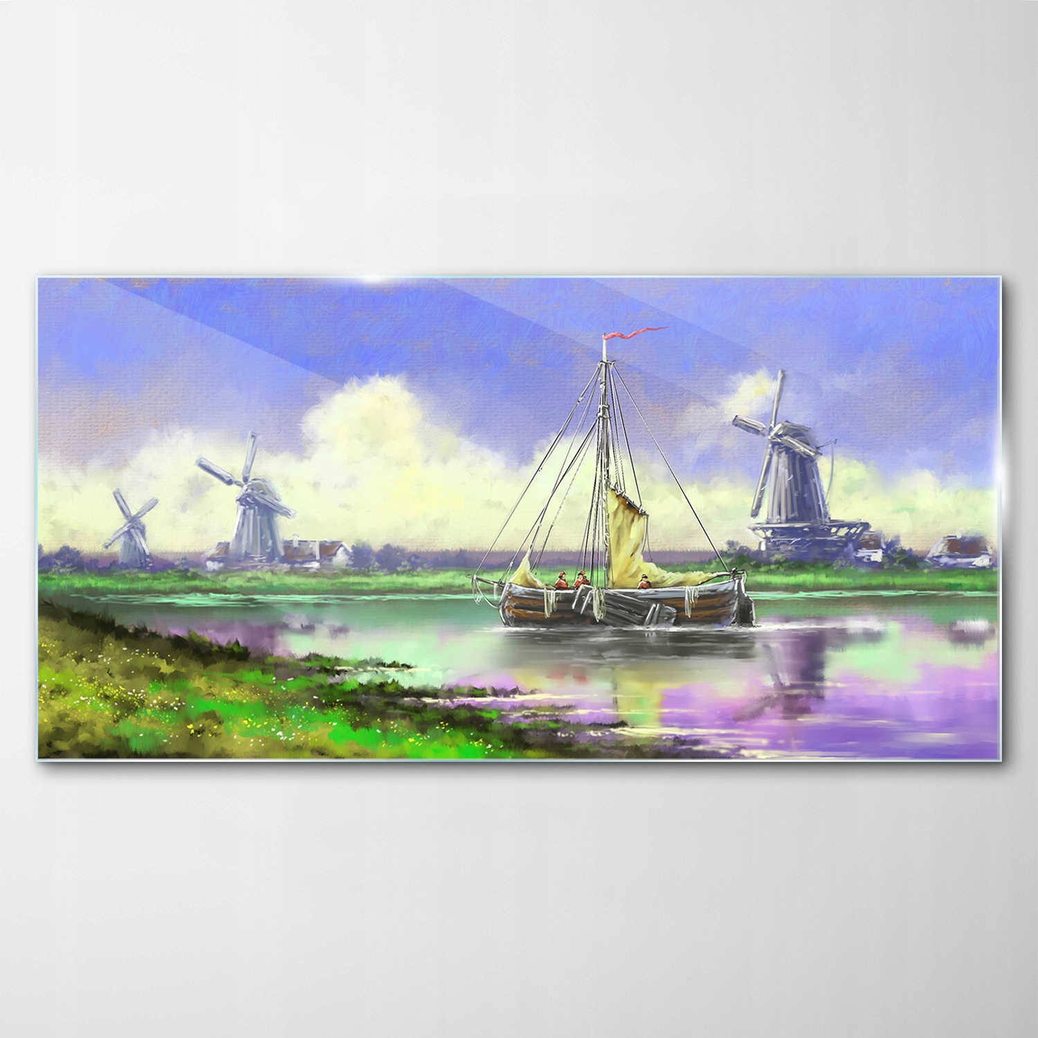 

Hartowany Obraz Szklany Morze Rybak Statek 140x70