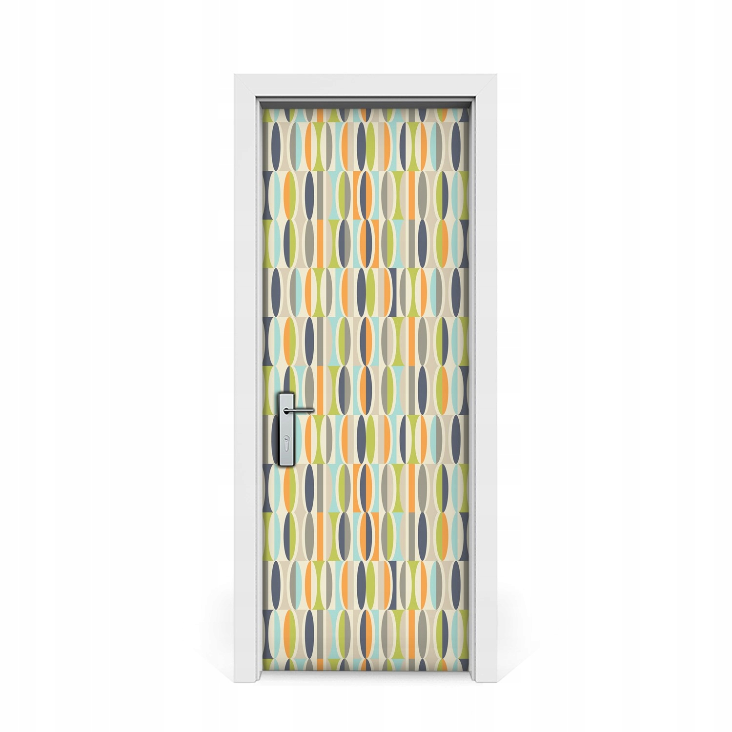 

Naklejka na drzwi Retro wzór geometria 75x205