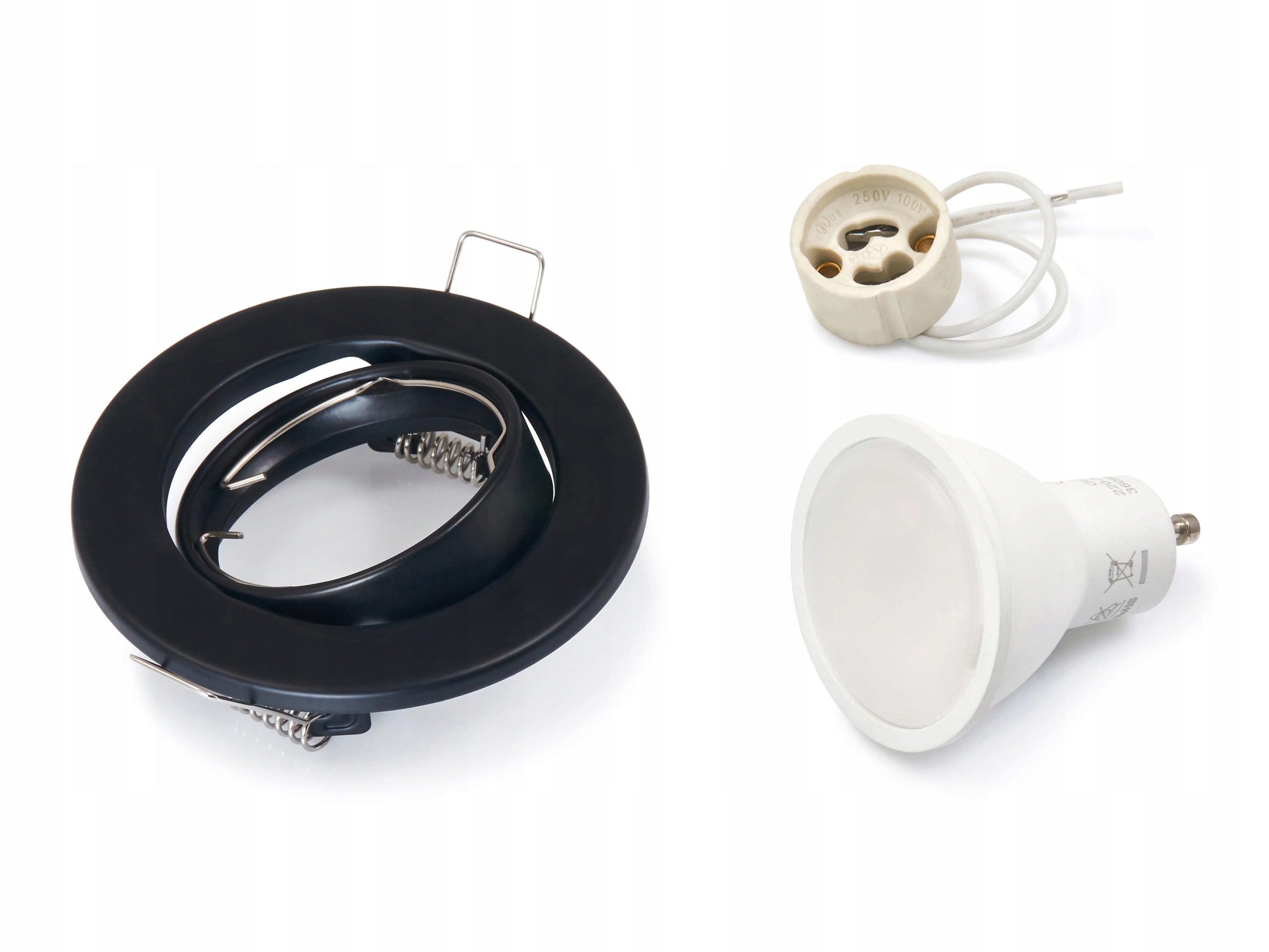 

Zestaw Oprawa Halogenowa Czarna Led 3W GU10