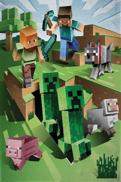 

Koc Polarowy Minecraft 100X150 Pled Creeper Gra