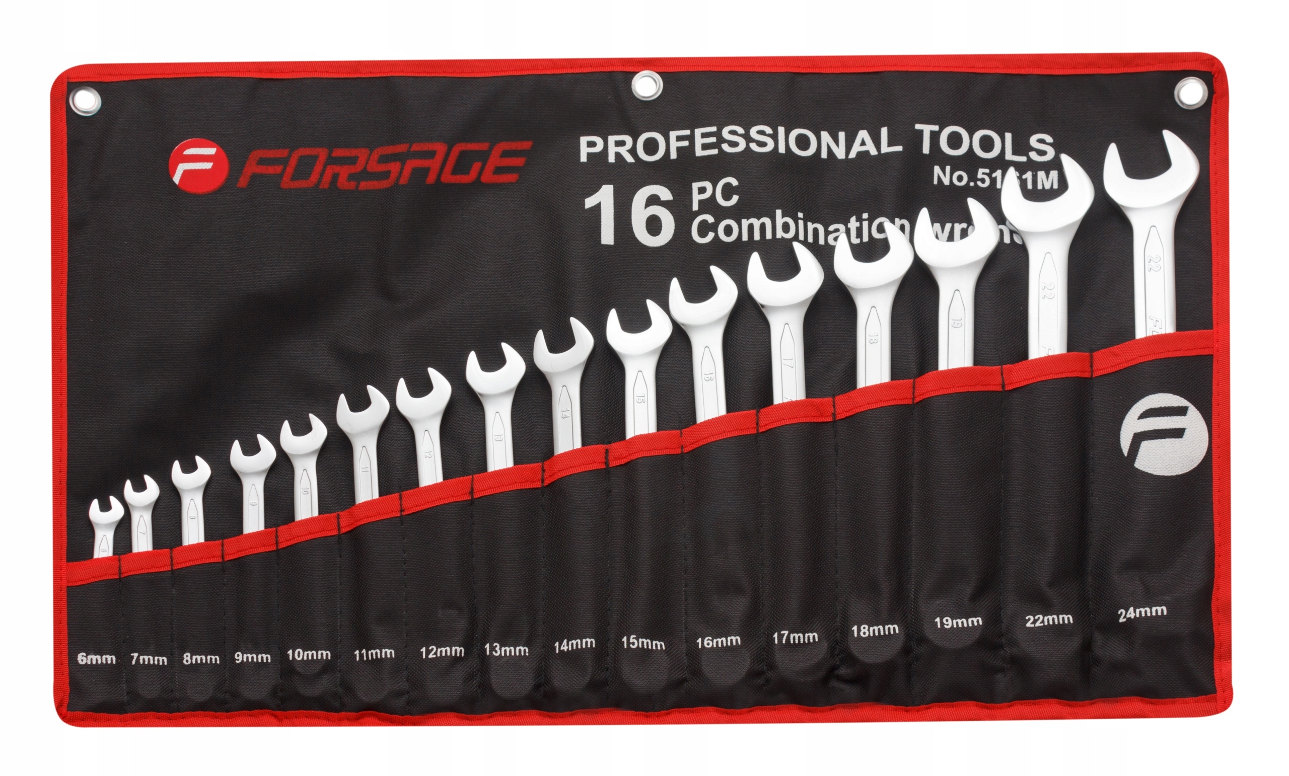 

Klucze płasko-oczkowe 6-24 mm 16 el zestaw kluczy