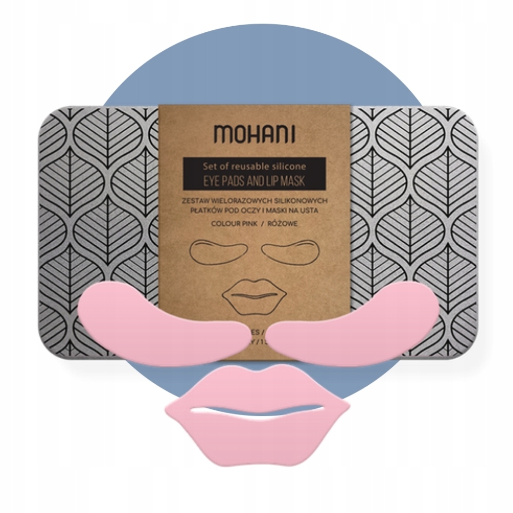 Płatki Pod Oczy Wielorazowe Silikonowe Maska Na Usta Mohani Zestaw