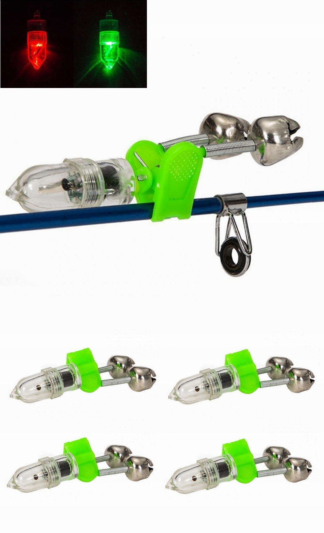 ZESTAW4x SYGNALIZATOR SZCZYTÓWKĘ DZWONEK+DIODY LED