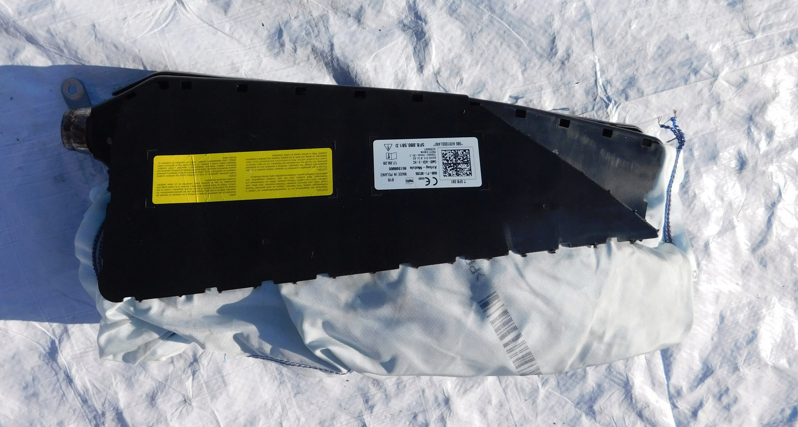 SEAT LEON IV 5F FR PODUSZKA FOTELA AIRBAG 5FB880581D WYSTRZELONA