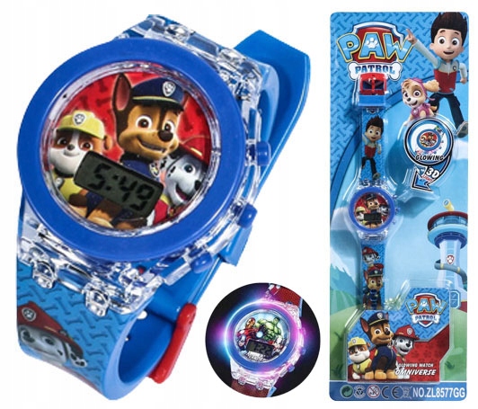 

zegarek Psi Patrol dla chłopca Led chase Światło