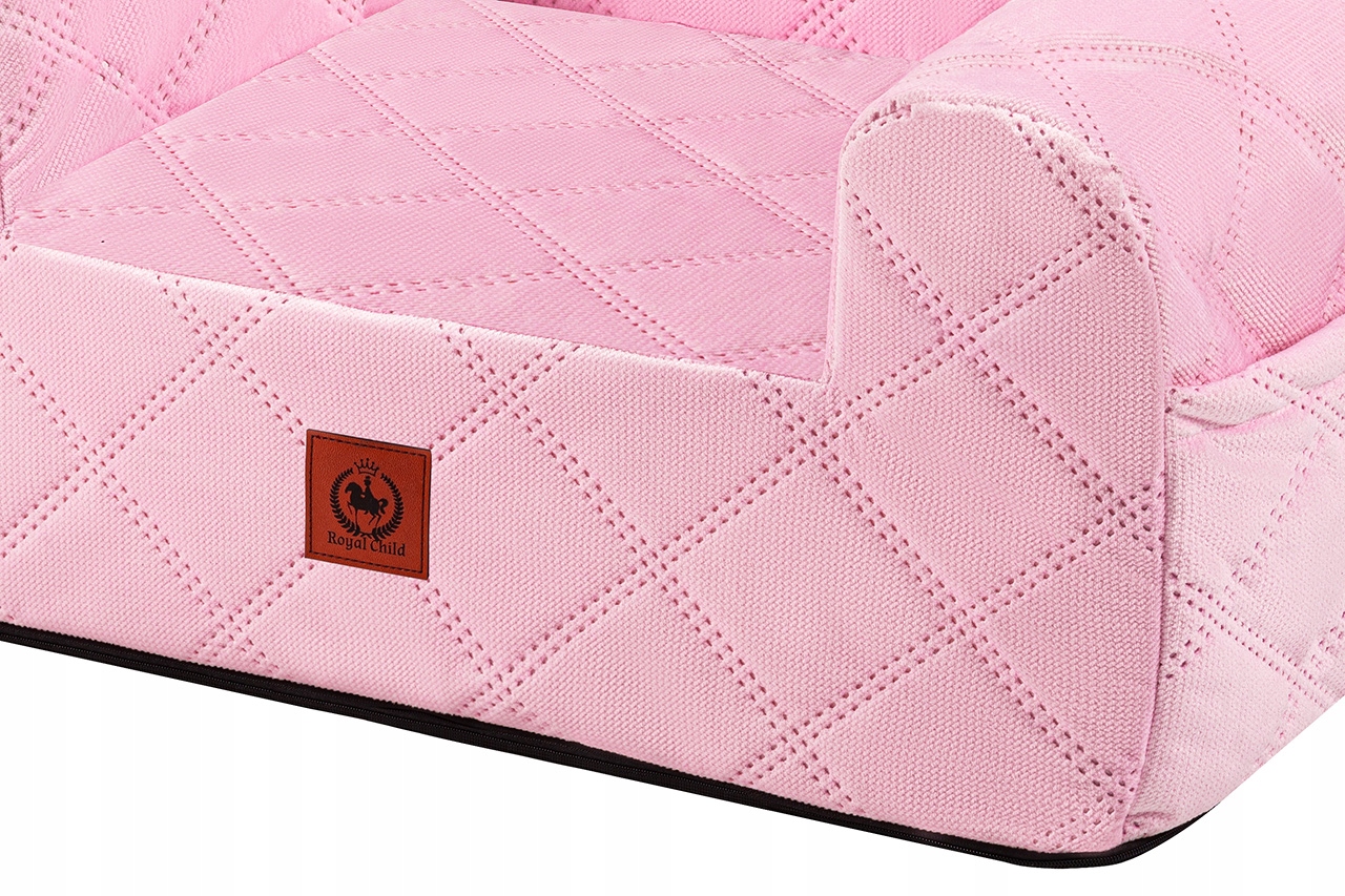 FOTELIK DZIECIĘCY PIANKOWY PIKOWANY RÓŻ RoyalChild Kod producenta 0088898896950