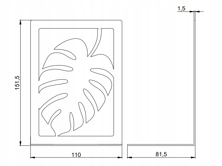 PODPÓRKA do książek LIŚĆ MONSTERA 110x151 Stan opakowania oryginalne