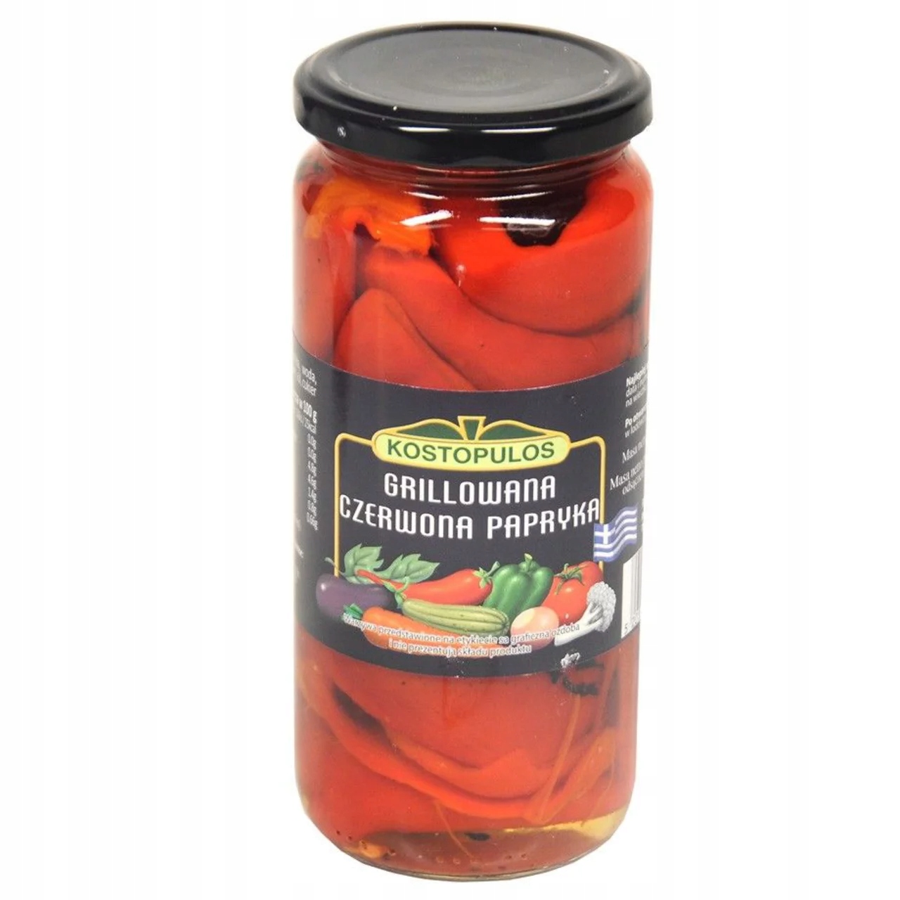 Levně Řecká paprika červená grilovaná Kostopulos 480 g