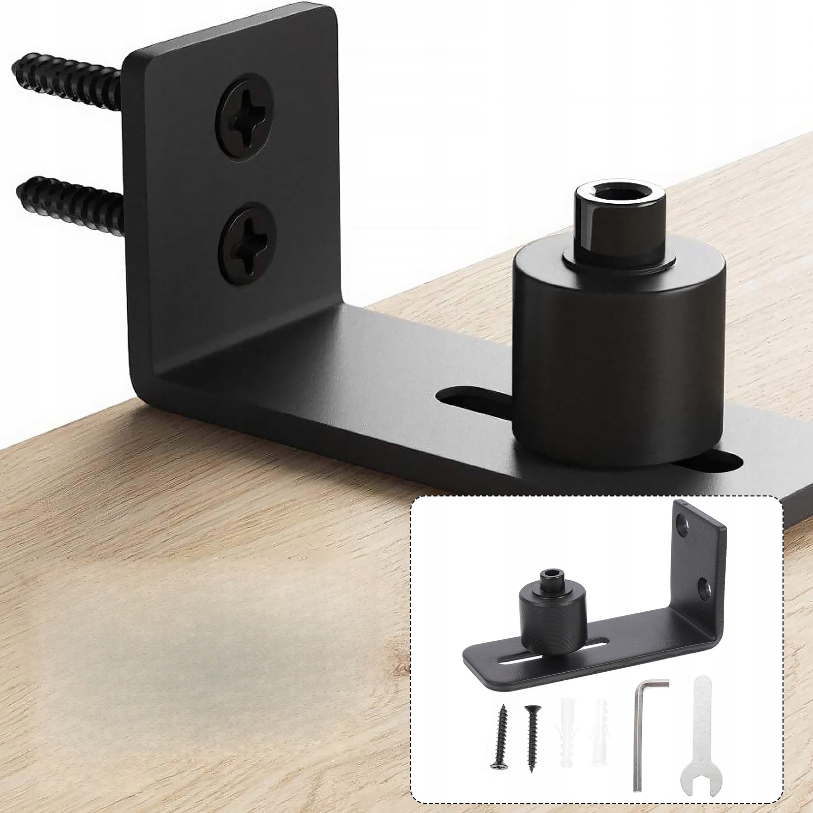 OKUCIE PODŁOGI OKUCIA DO BRAMY STODOŁY OGRANICZNIK PROWADNICY UZIEMIONEJ Długość prowadnicy 1.1 m