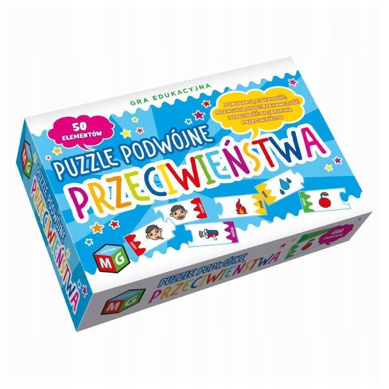 PRZECIWIEŃSTWA gra edukacyjna rodzinna puzzle zestaw 2w1 dla 4 latka 4+ EAN (GTIN) 5906395300921