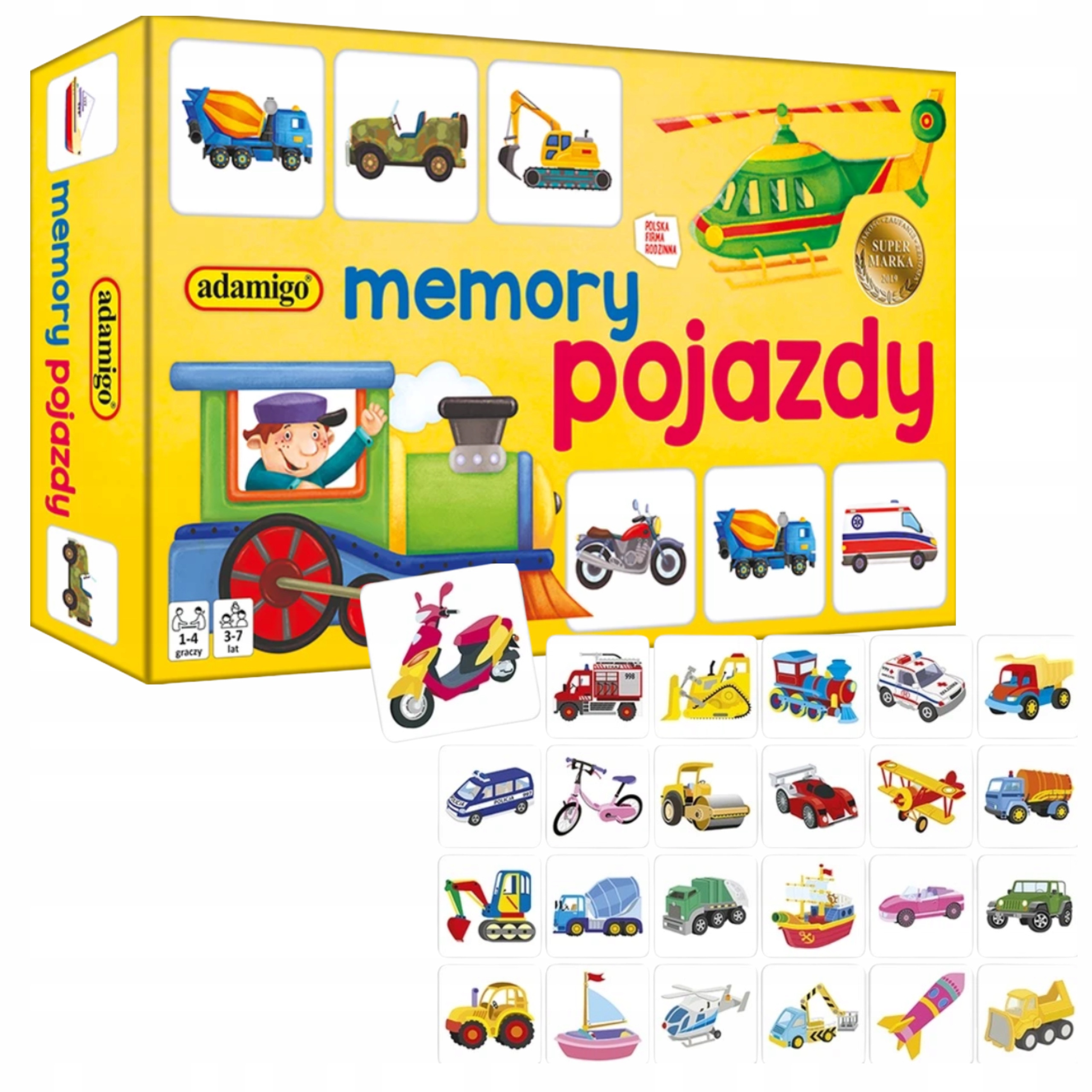 Paměťová Hra Paměť pro Děti Memo Karty Mini Vozidla Rozvíjí Paměť
