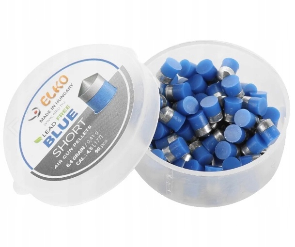 Śrut stalowy teflonowy bezołowiowy ostry Elko blue niebieski 4,5mm