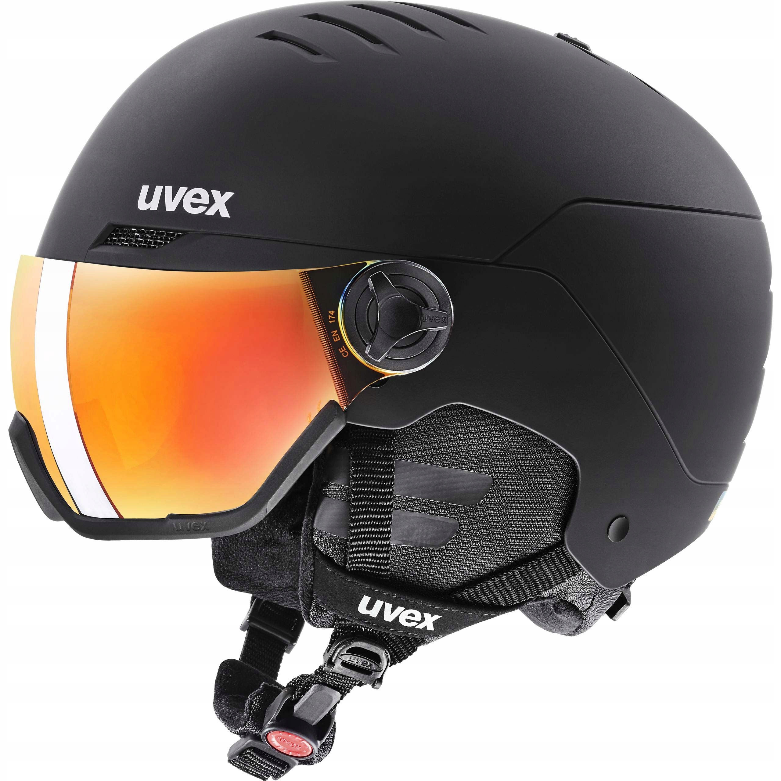 Lyžařská přilba Uvex Wanted Visor černá 58-61 cm