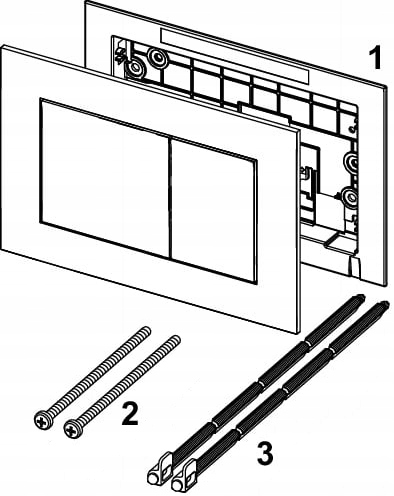 PRZYCISK PODWÓJNY SPŁUKUJĄCY DO STELAŻA PODTYNKOWEGO WC TECE NOW CZARNY MAT Marka Tece