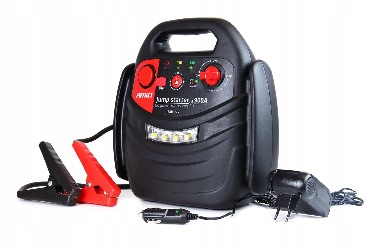 Štartovacie zariadenie AMiO 4 v 1, 12V 17Ah 900A