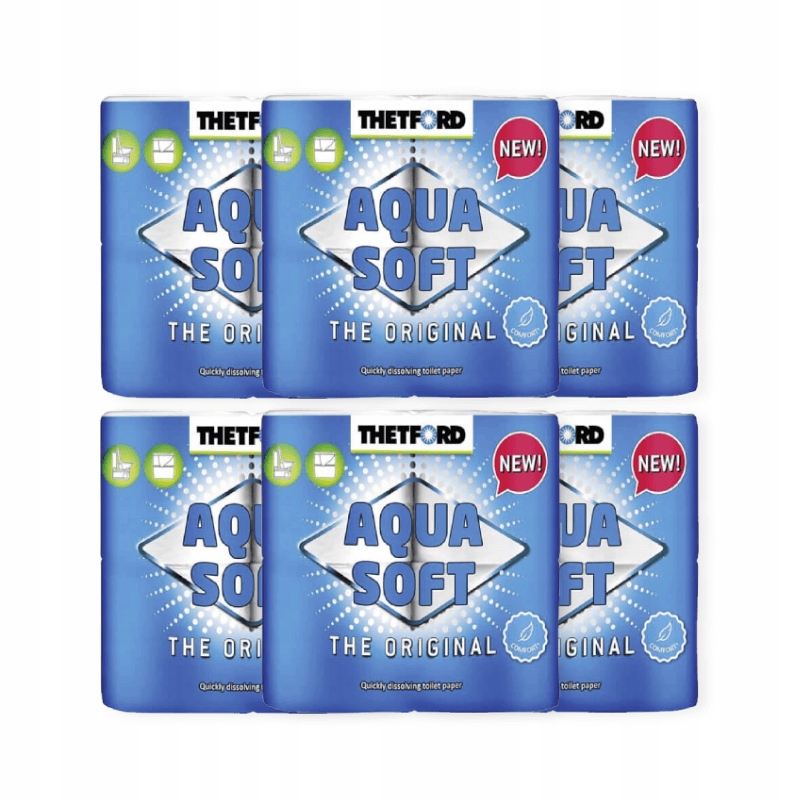 

Zestaw Thetford 6x Papier Toaletowy Aqua Soft