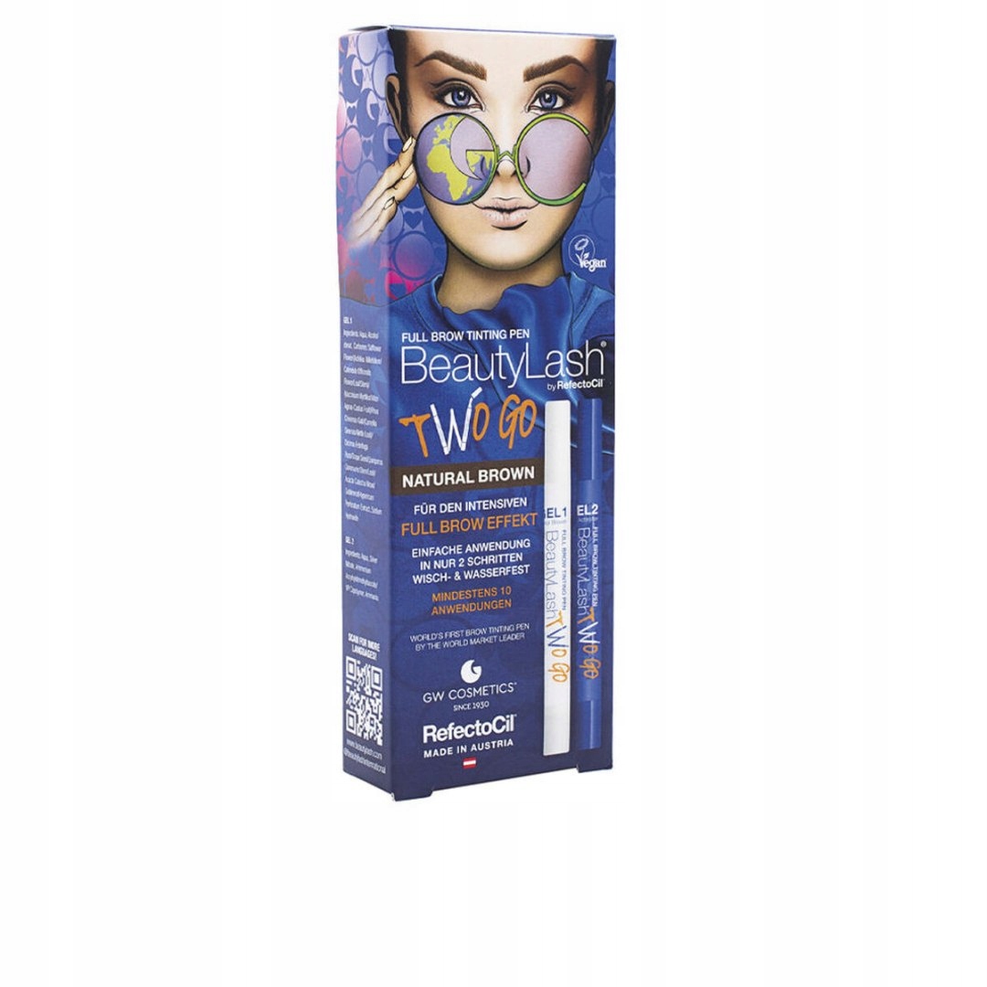 Barva RefectoCil BeautyLash Two Go Natural Brown 2 díly