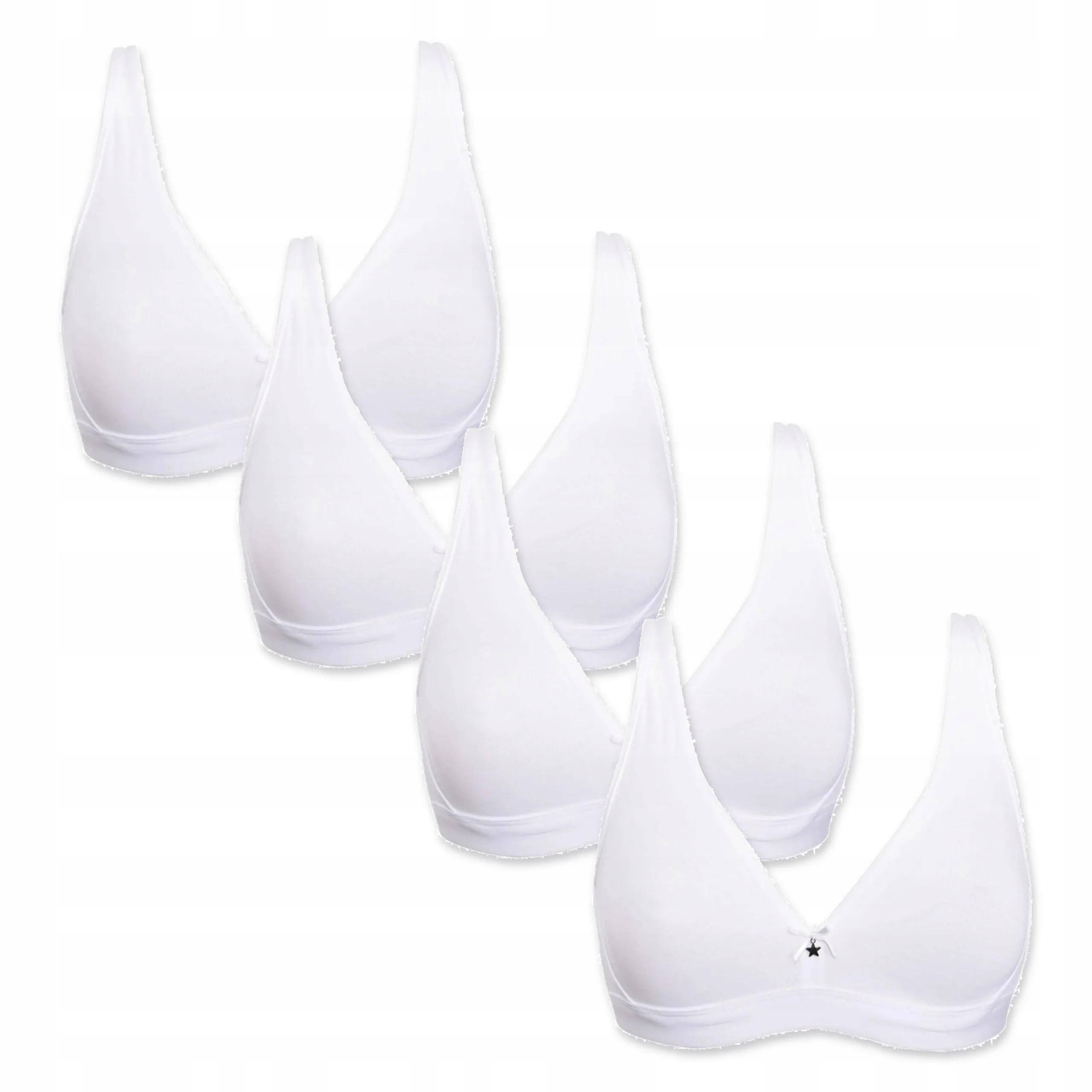 Sada 4 podprsenek Sielei Natural Cotton 1454 měkká bavlněná bílá 80B
