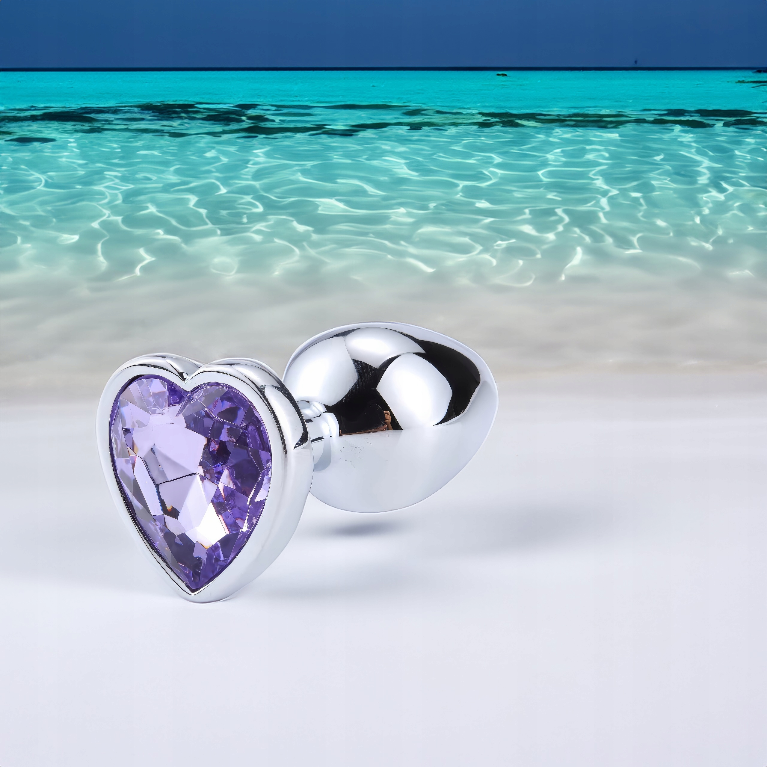 Korek Analny Stalowy Z Kryształkiem Serce Plug Wtyczka Elegancka Rozmiar S Marka Lelex