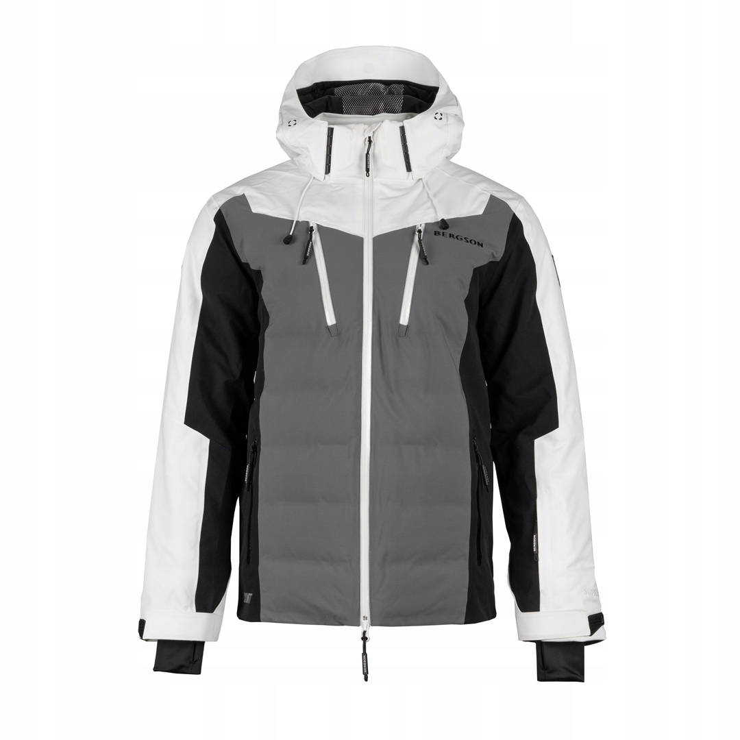 Kurtka Narciarska Męska Bergson Velox Stx White/Grey rozmiar 3XL
