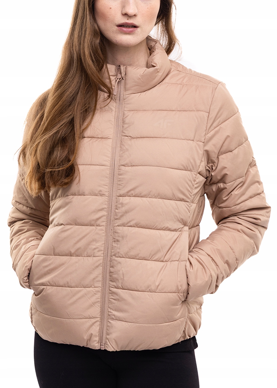 Dámská 4F péřová jarní přechodová bunda bez kapuce Slim Sportovní S