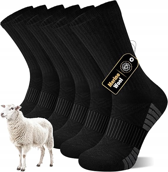 Skarpety Merino Trekkingowe Termiczne 3 Pary Ciepłe Zimowe
