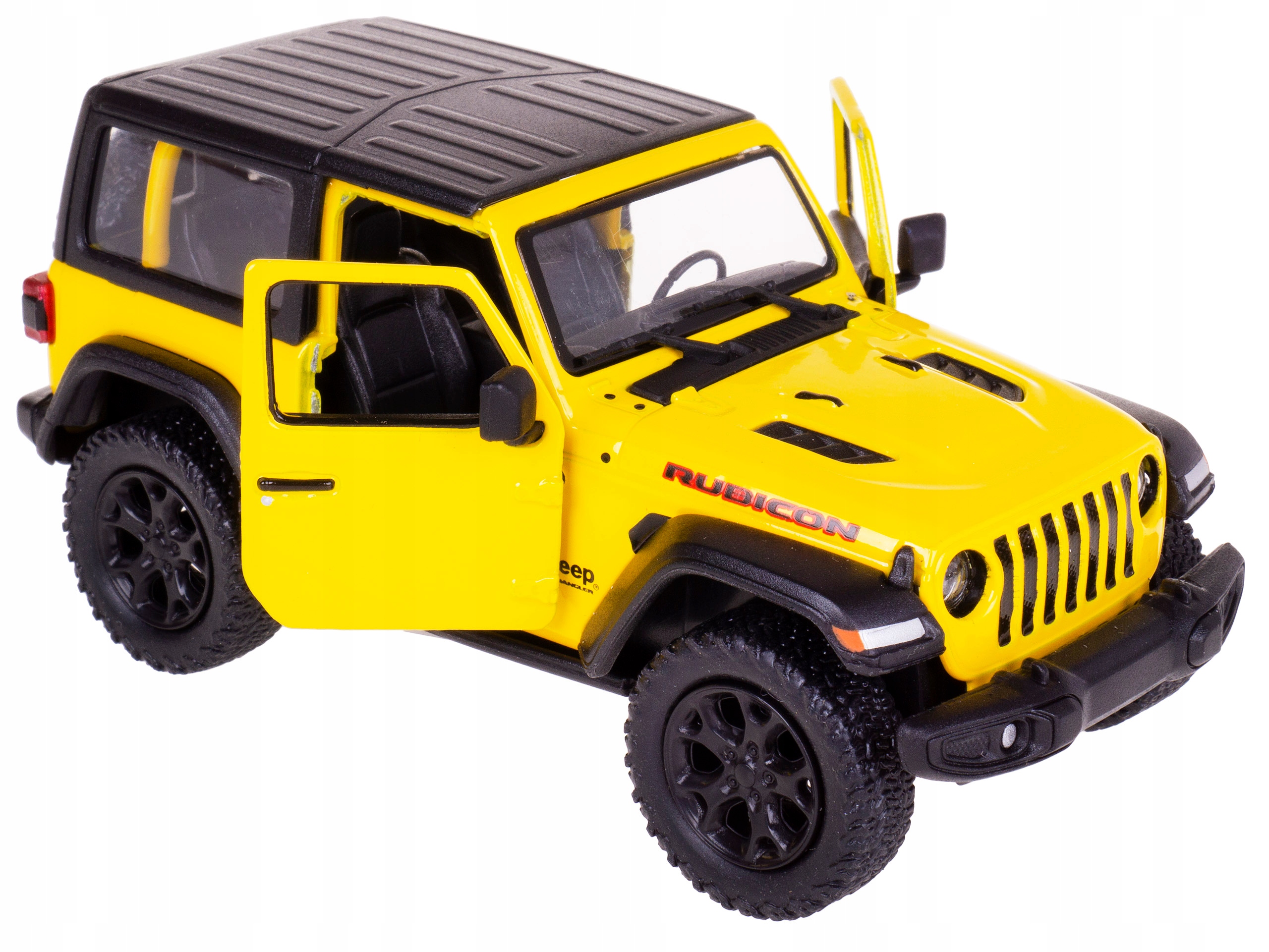 

'18 Jeep Wrangler Rubicon Kinsmart Metal 1:34 Żół