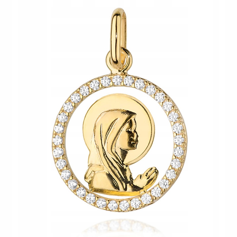 

Złoty Medalik Madonna z Cyrkoniami pr. 333 8K