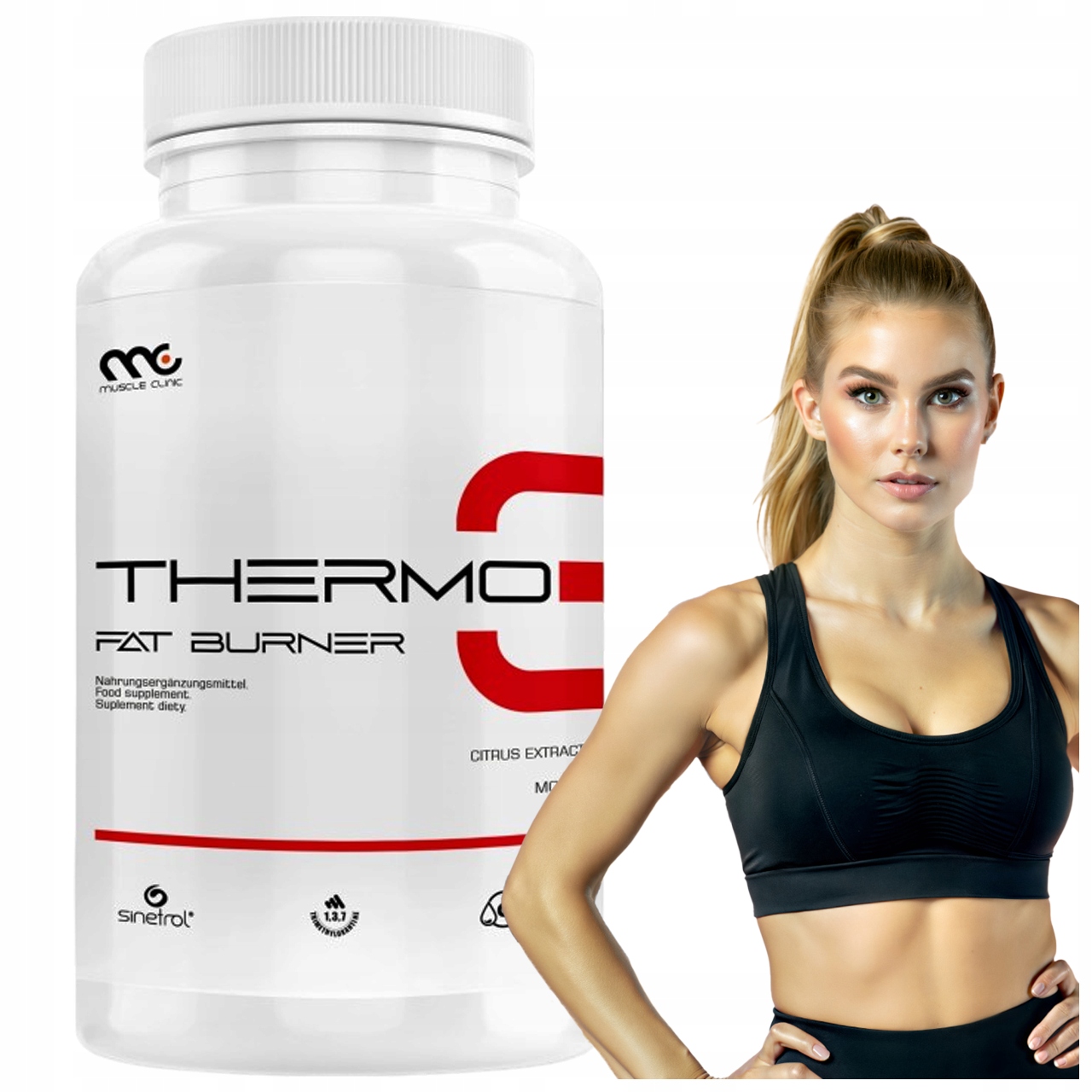Přírodní Spalovač Tuků THERMO3 Muscle Clinic 180 Kapslí