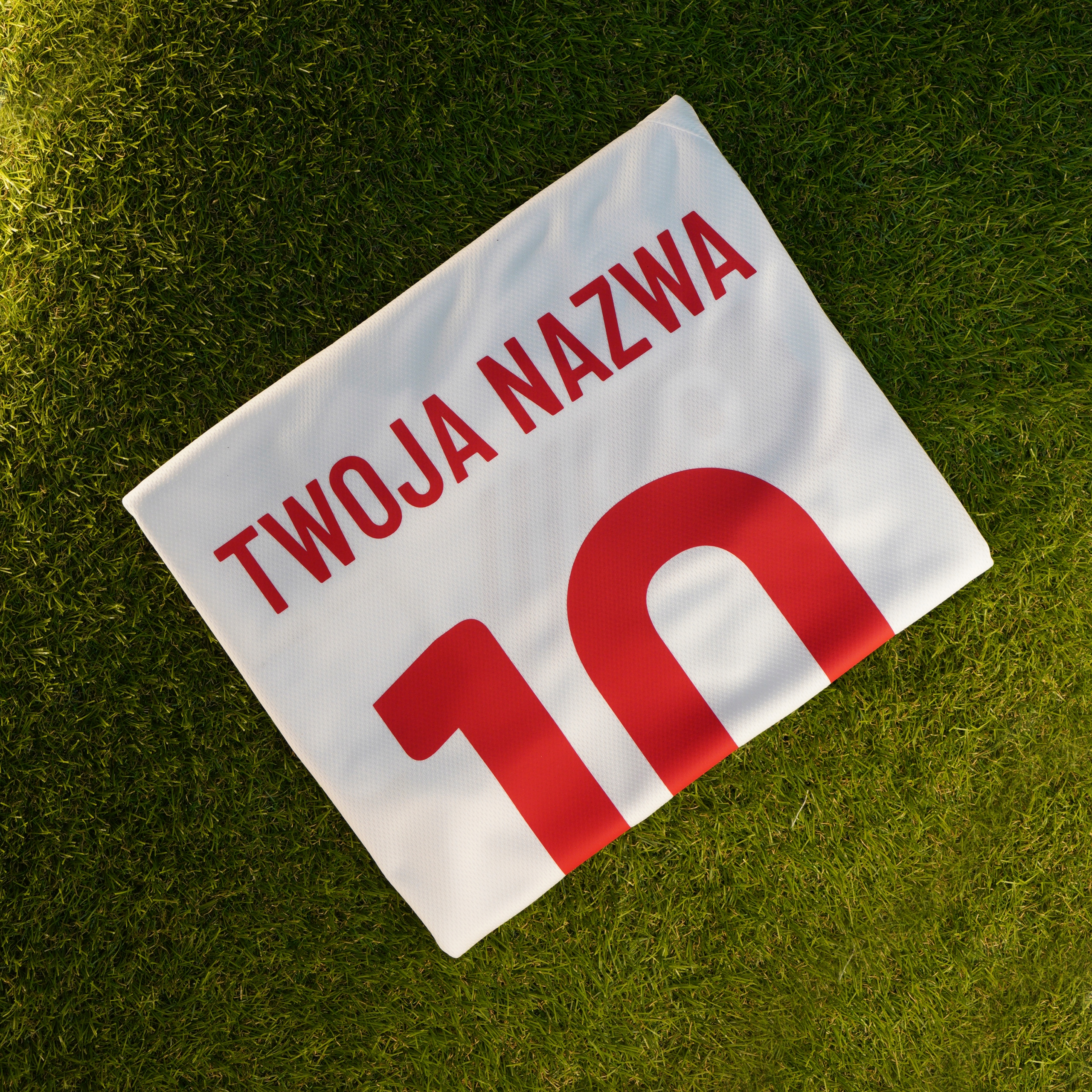 Polska Koszulka Piłkarska z Własnym Nadrukiem Długość całkowita 74 cm