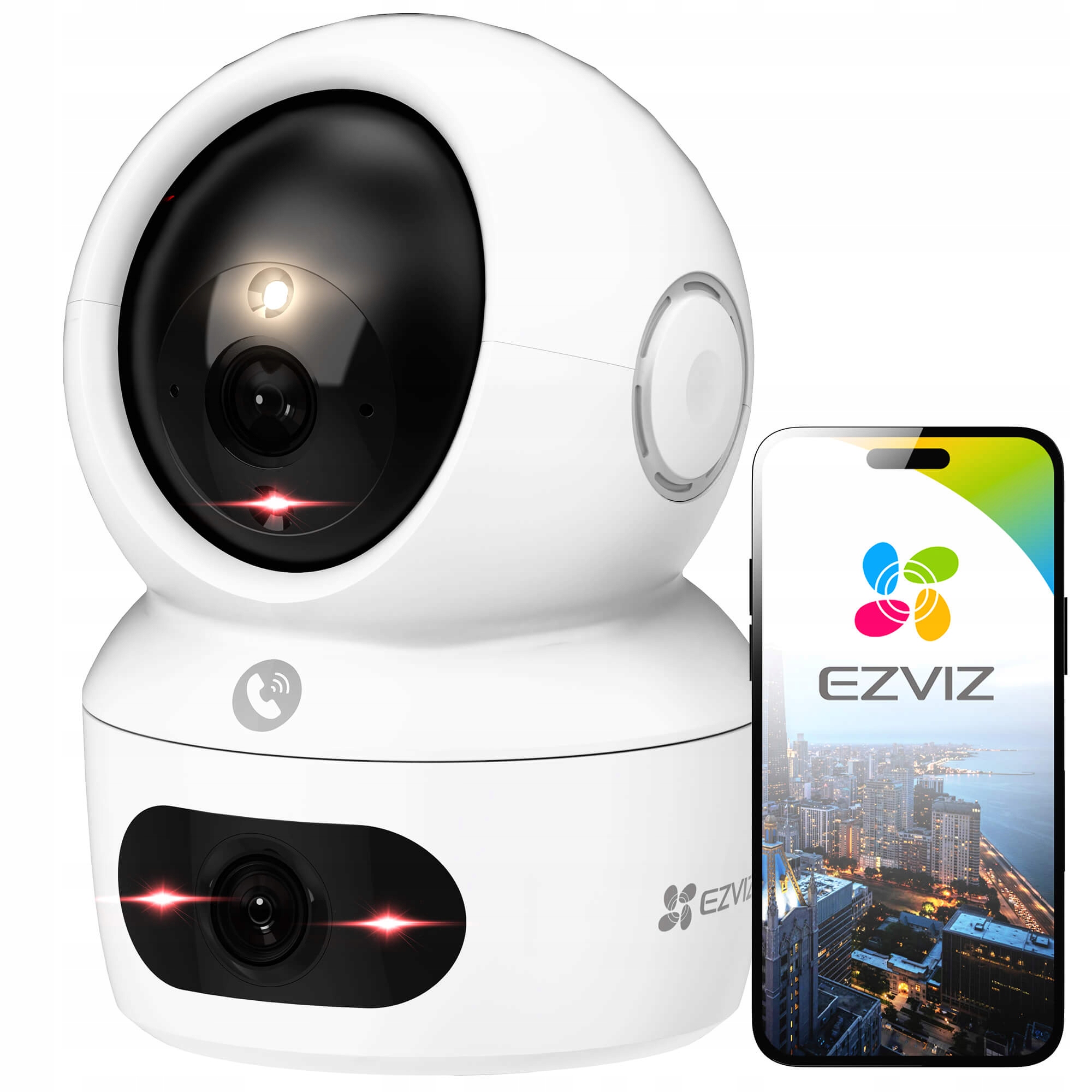 Podwójna kamera WiFi obrotowa z detekcją Ezviz H7c 2K+