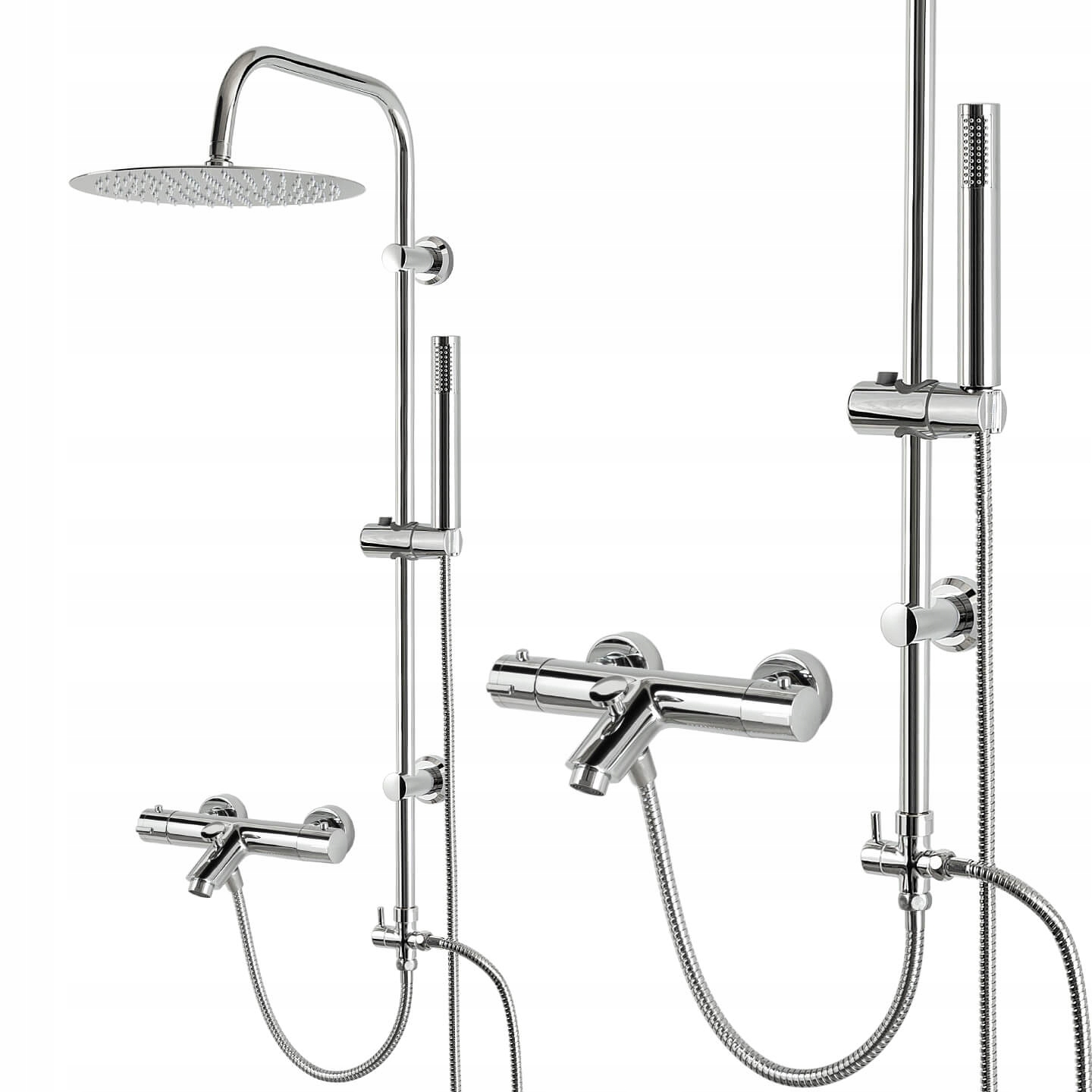 Nástenná Sprchová Súprava Sannit S Termostatom A Sprchovým Stĺpom S Výtokom