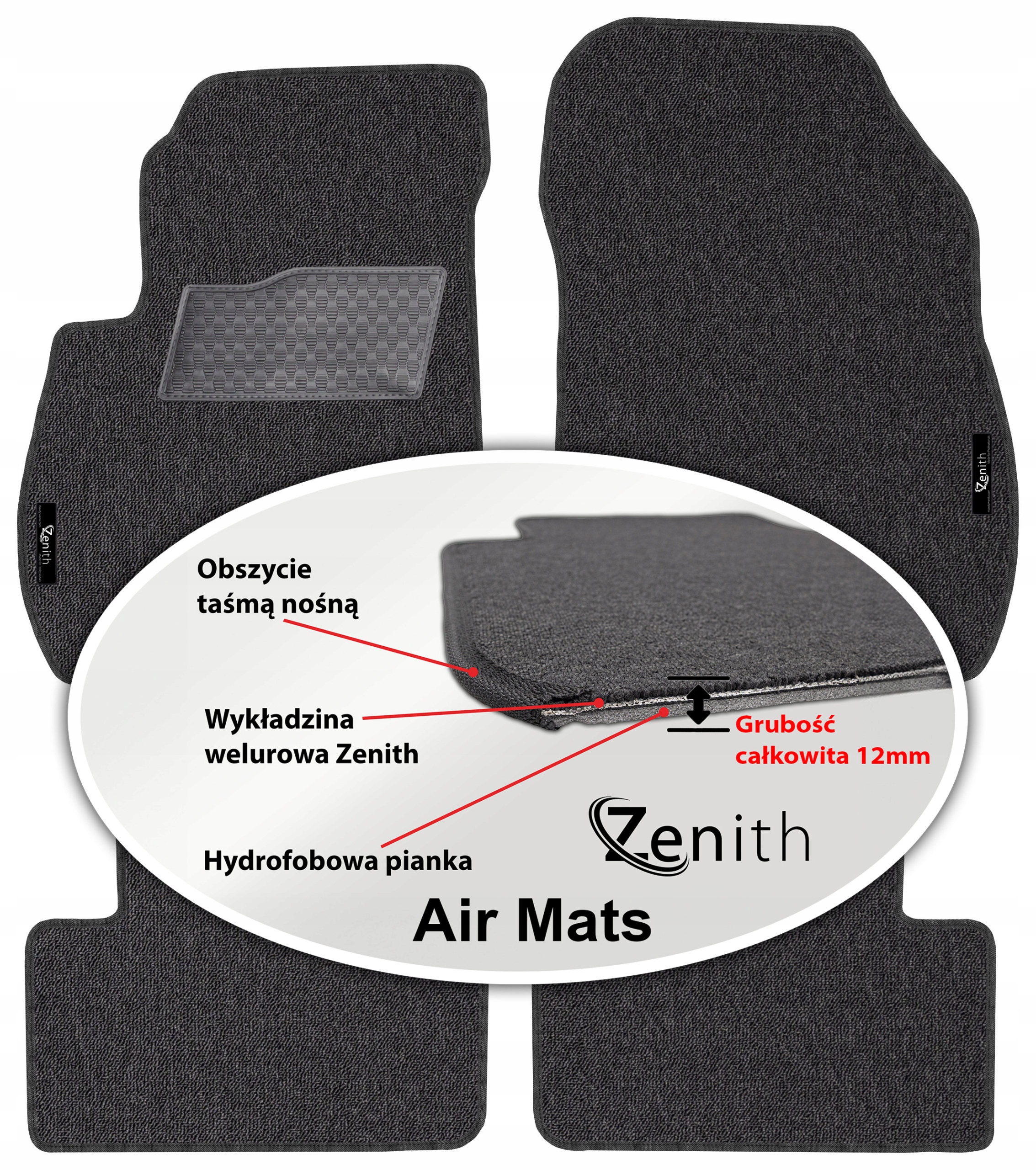 Opel Zafira C 5os 2012-2019 Velúrové koberčeky do auta Zenith Air Mats