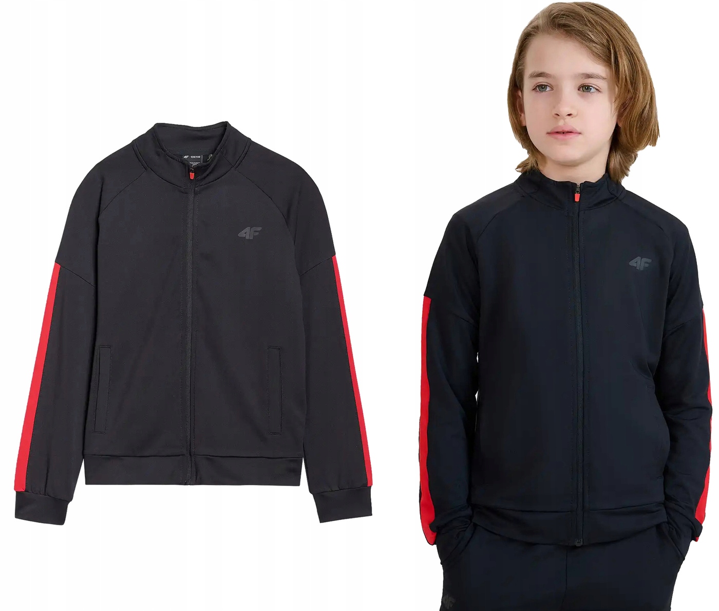 Bluza sportowa rozpinana 4F M452 na trening szybkoschnąca 158-164