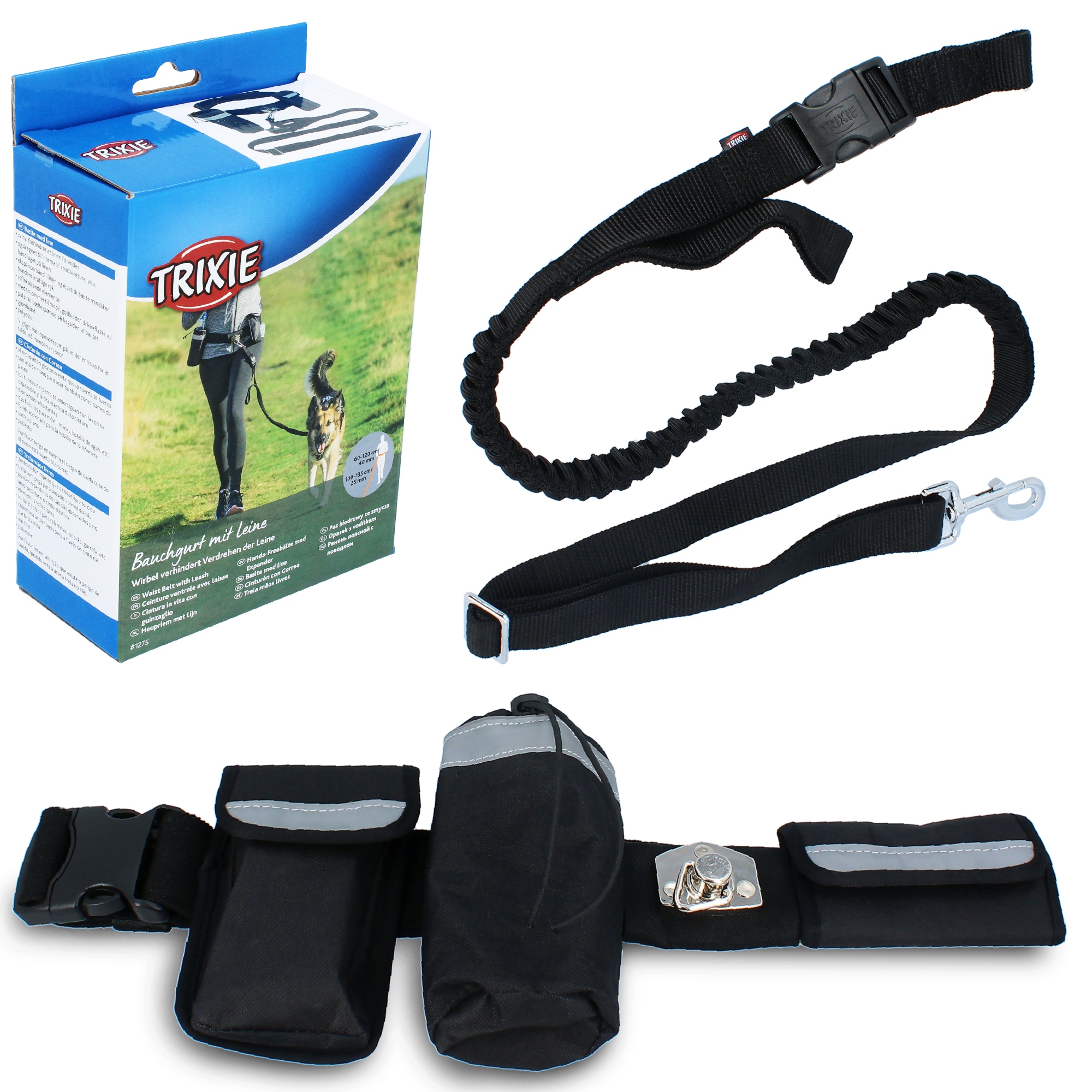 Smycz dla Psa Treningowa Pas Biegania Psem Biodrowy Trekkingowy Elastycz 4Y