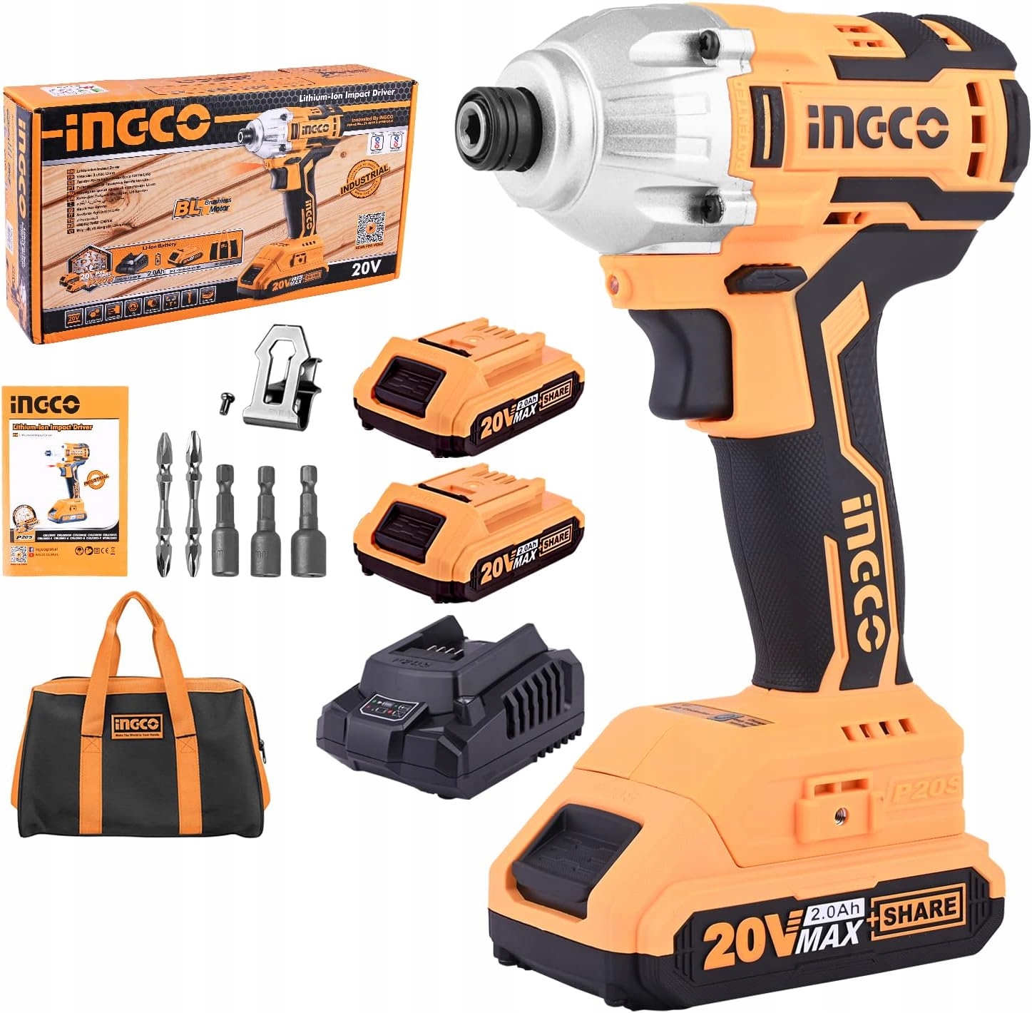 INGCO Wkrętarka Udarowa ZESTAW