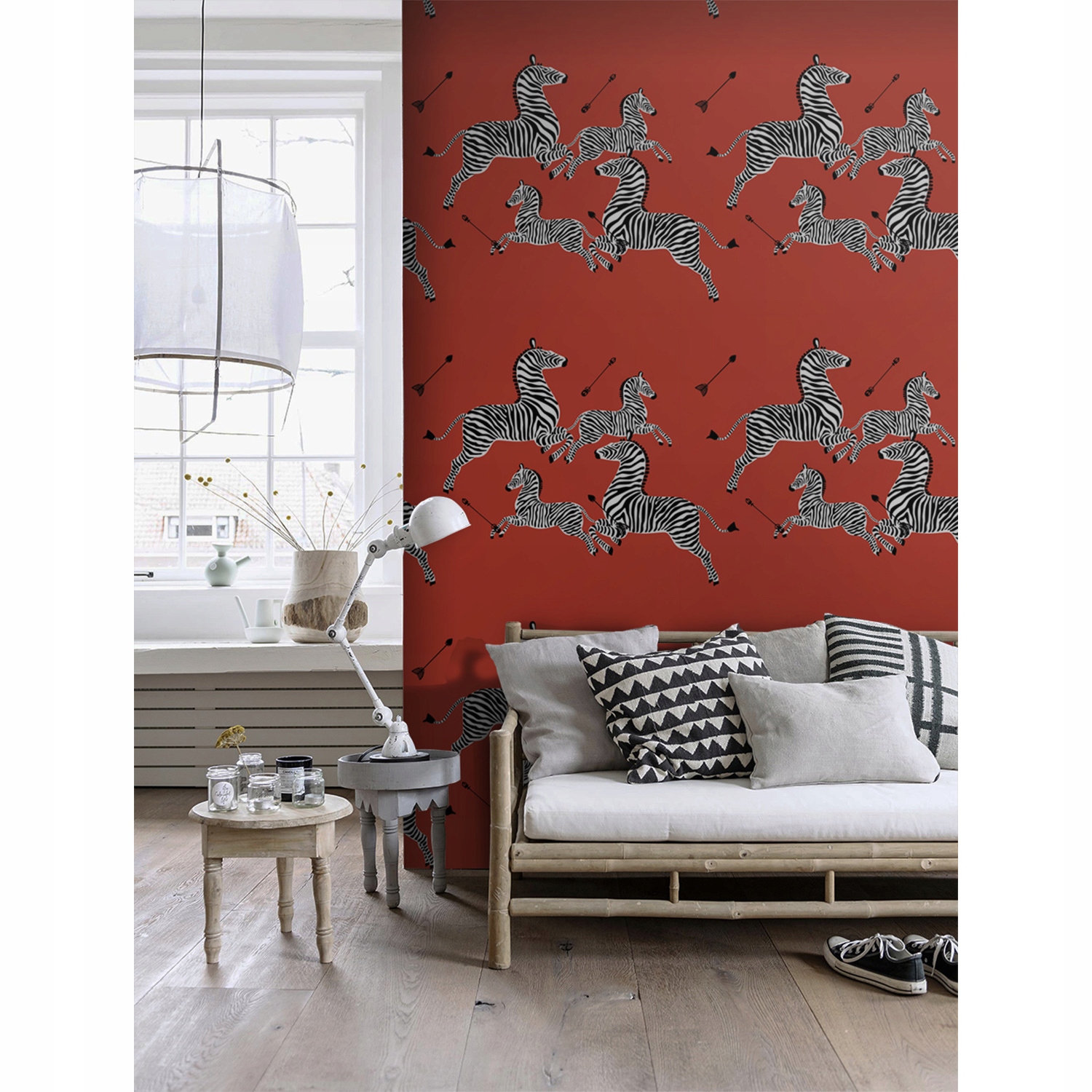 

Flizelina tapeta Czerwone skaczące zebry 208x146cm