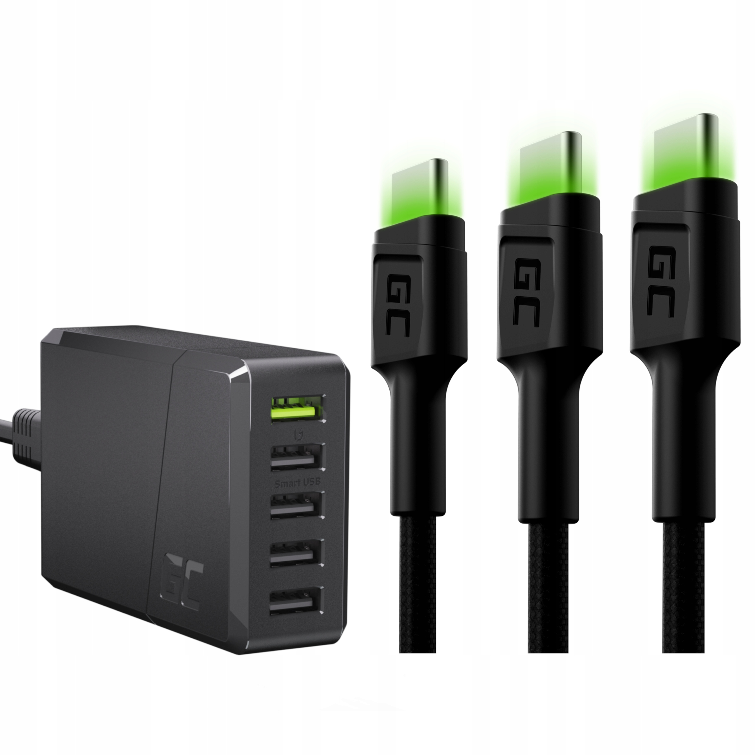 

Ładowarka 5xUSB 3x Led Kabel Usb Usb-c 1,2m