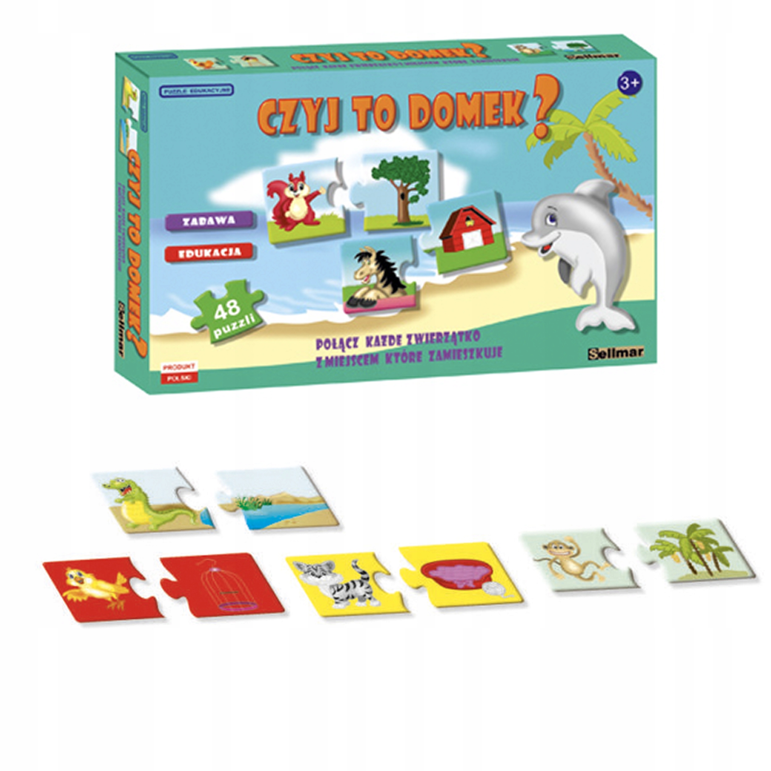 

Puzzle Czyj To Domek 48 Elementów Sellmar