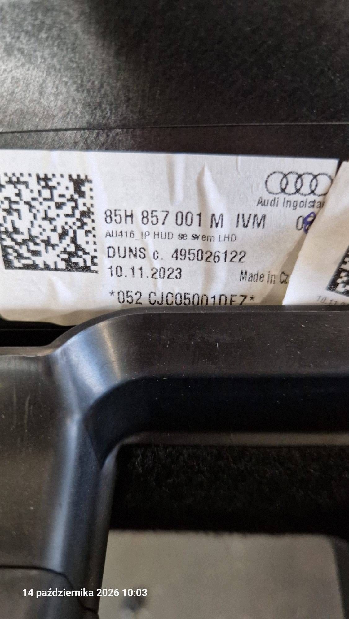 Audi SQ6 e-tron műszerfal tábla kokpit 85H857001M eredeti