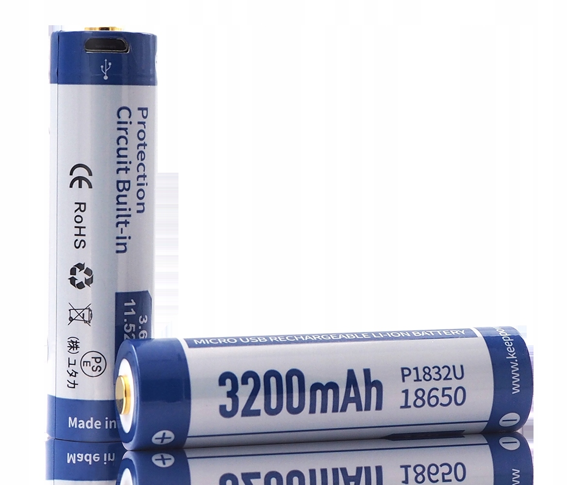 

Akumulator Kp ICR18650-320PCM 3200mAh Li-ION m-USB