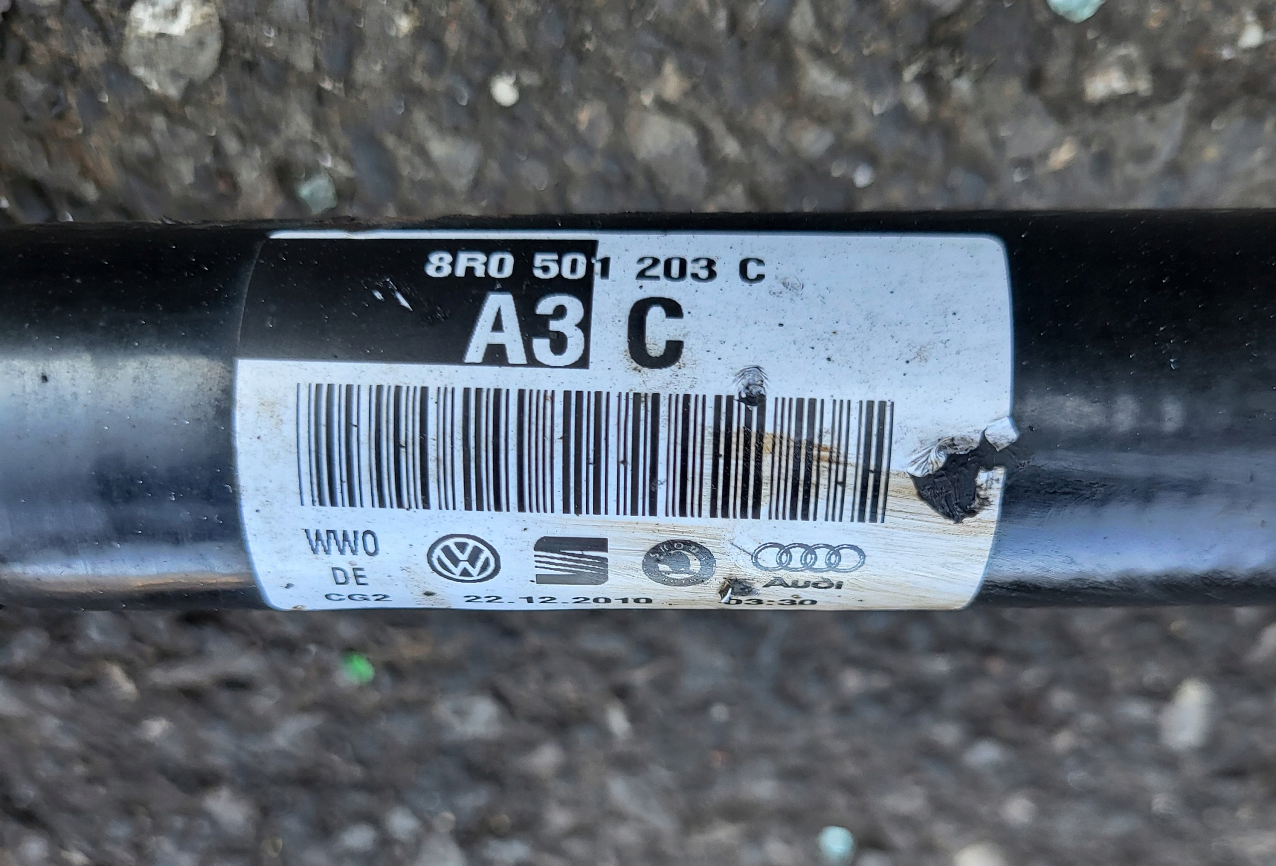 semi-axis rear part complete PRZEGUBY AUDI Q5 8R right left OE