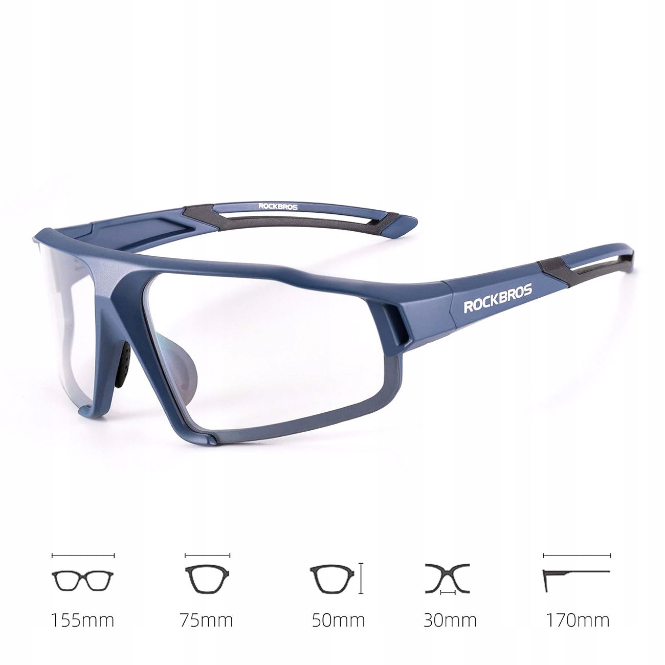 ROCKBROS OKULARY ROWEROWE SPORTOWE FOTOCHROMOWE NA ROWER UV400 LEKKIE +ETUI EAN (GTIN) 5907769362309