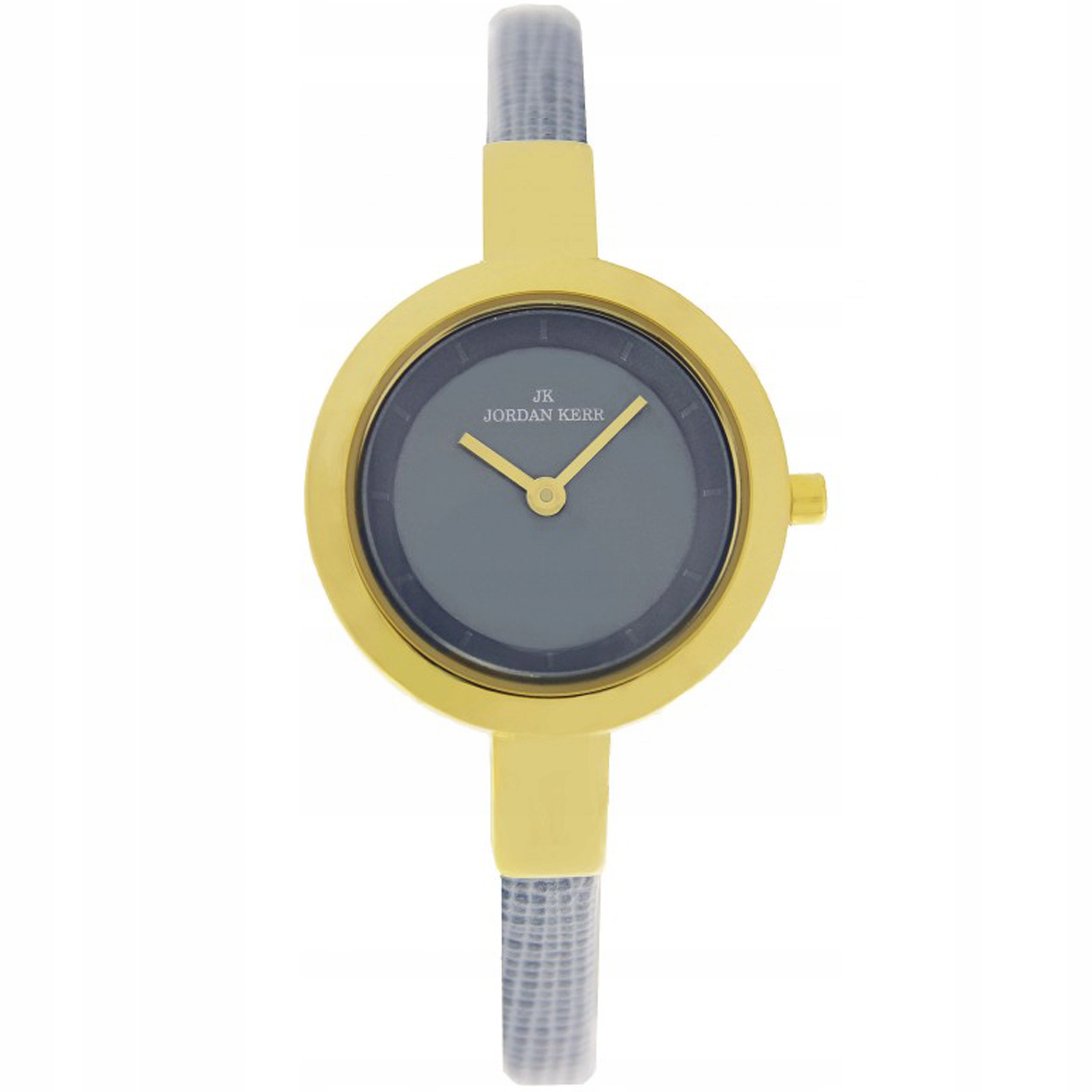 Dámské hodinky Jordan Kerr, náramkový, pozlacený kožený ciferník, tmavý řemínek