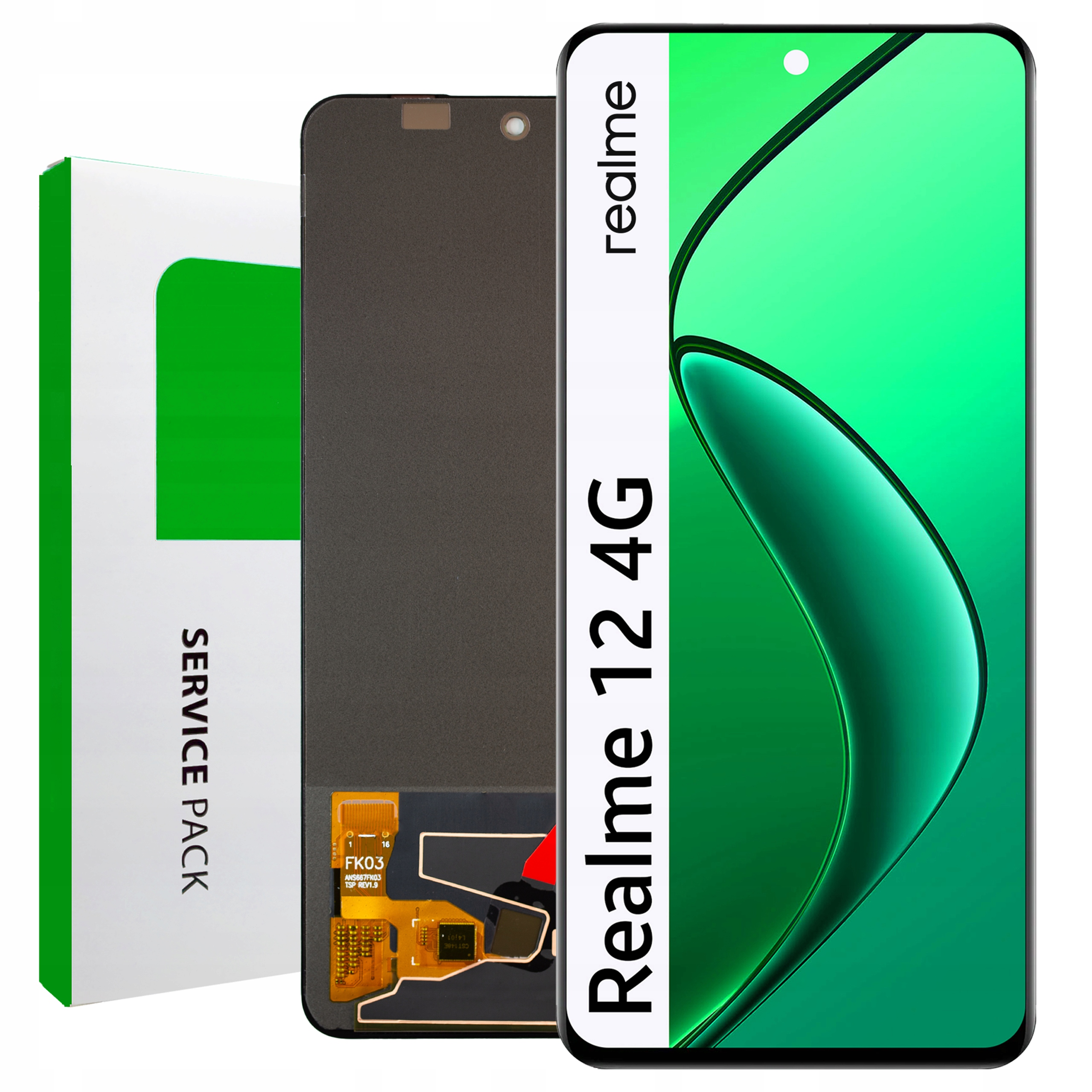 RMX3871 LCD pre Realme 12 4G Service Pack Displej Matrica Originál Zila