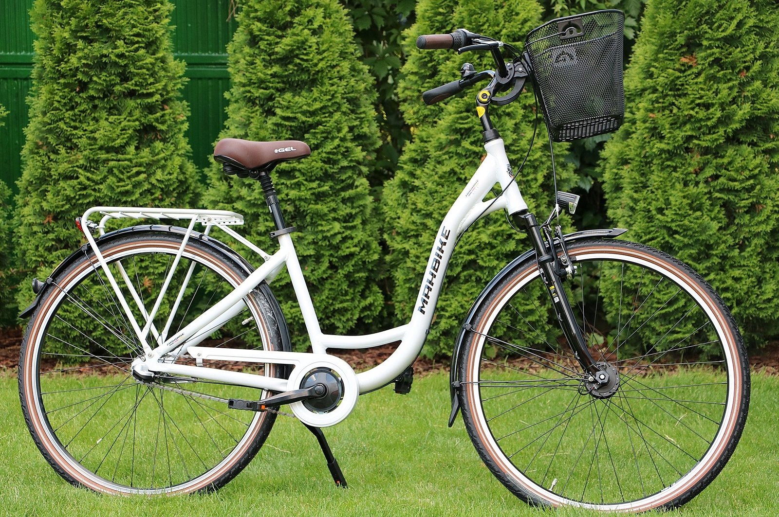 Rower Miejski Damski Aluminiowy 28" Lekki 3 Biegi Shimano Wypinany Kosz