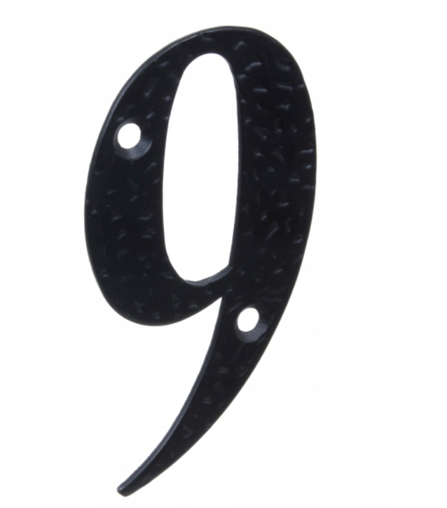 Numer Cyfra Metalowa Na Dom Budynek Przykręcana Czarna Retro 10 cm '6/9' Kod producenta 9863